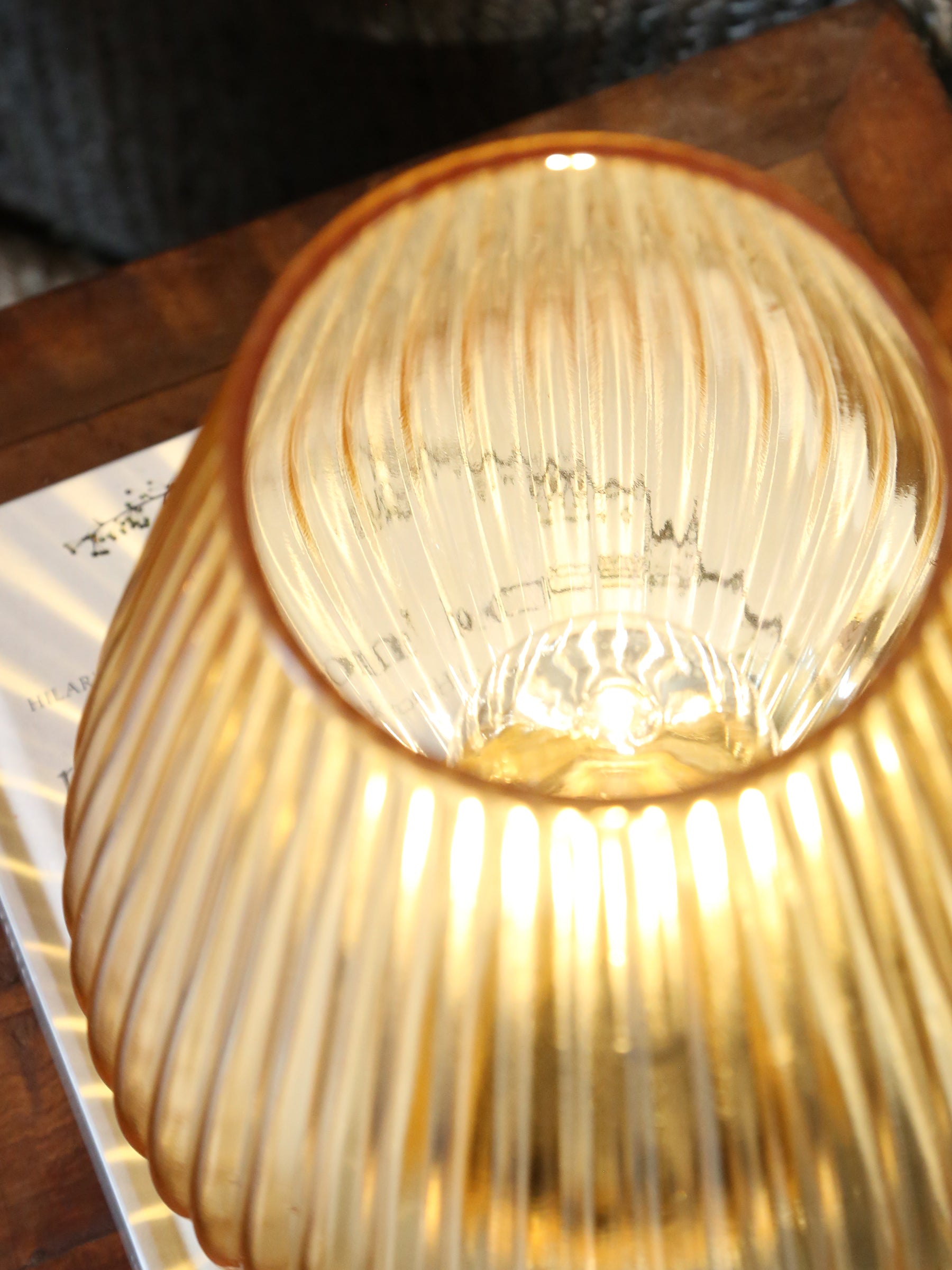 Tajera Table lamp - LED glass - Ochre Yellow