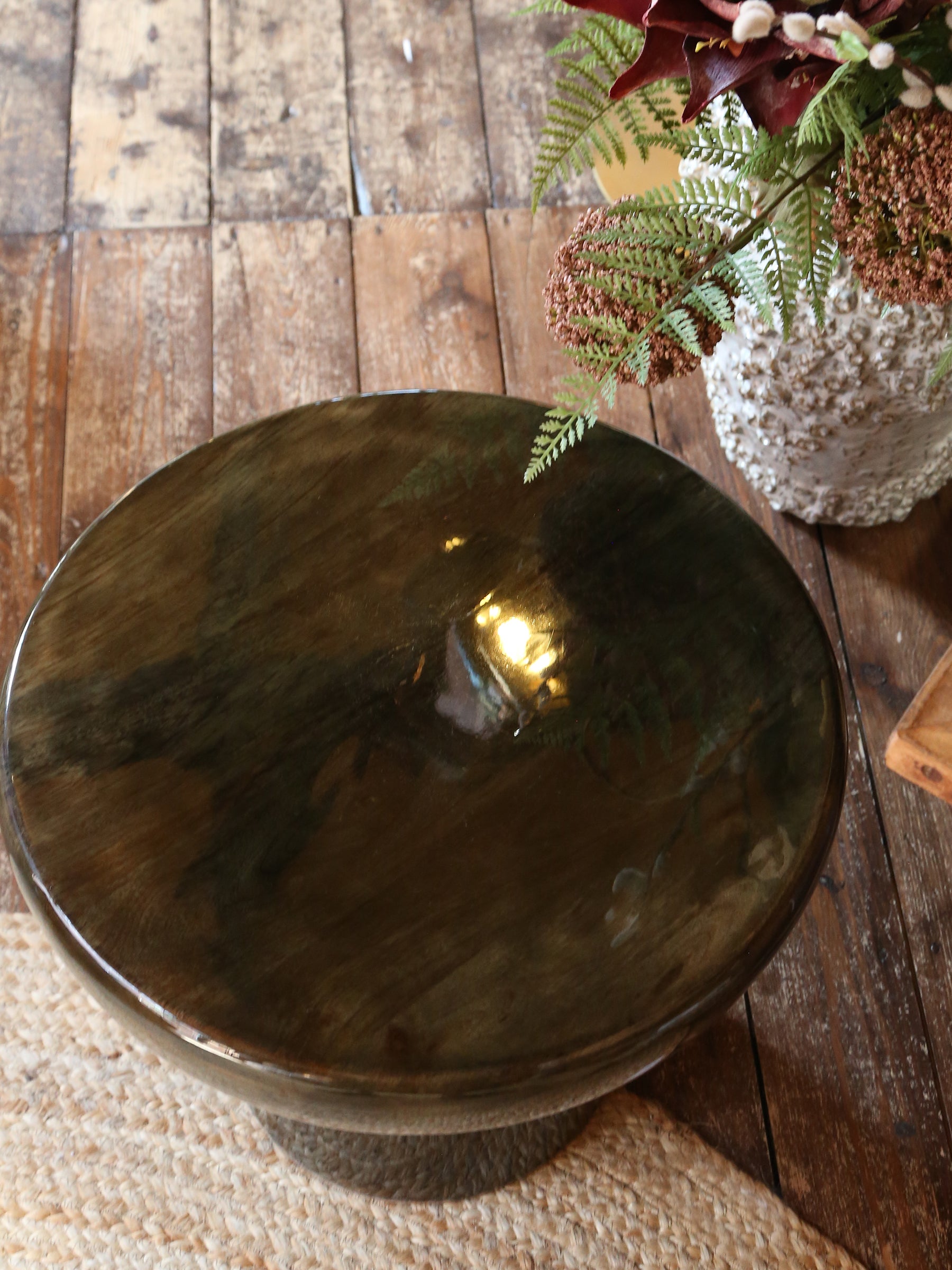 Marcie Green Mango Wood Side Table - 2 Sizes Available