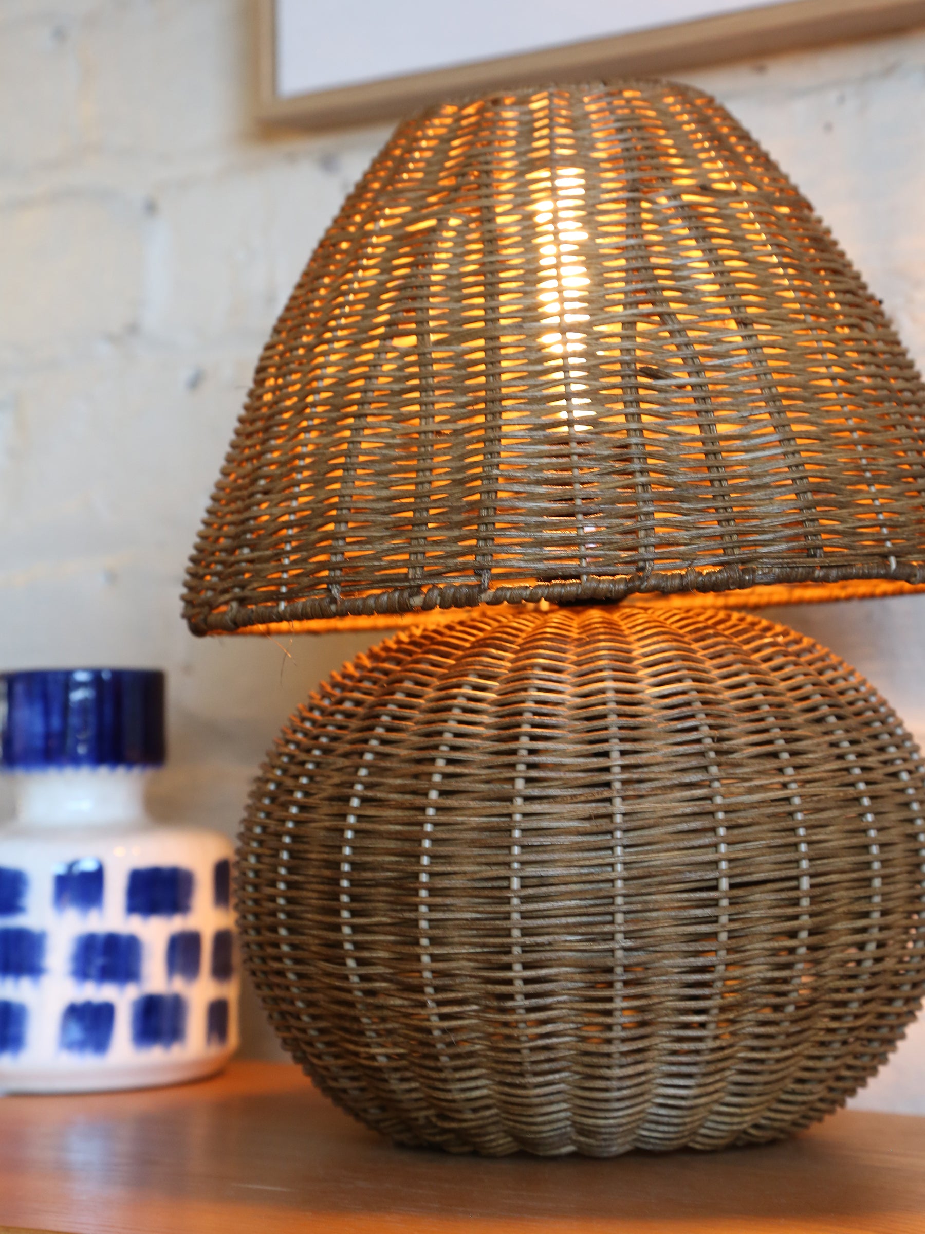 Esther Woven Table Lamp - Natural Brown