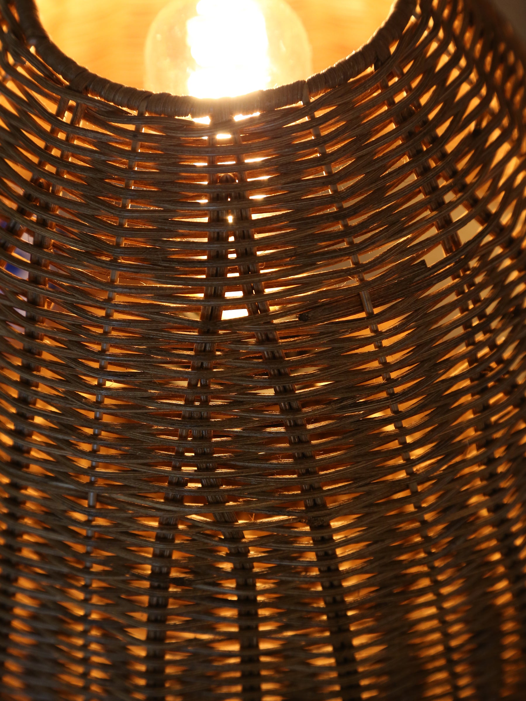 Esther Woven Table Lamp - Natural Brown