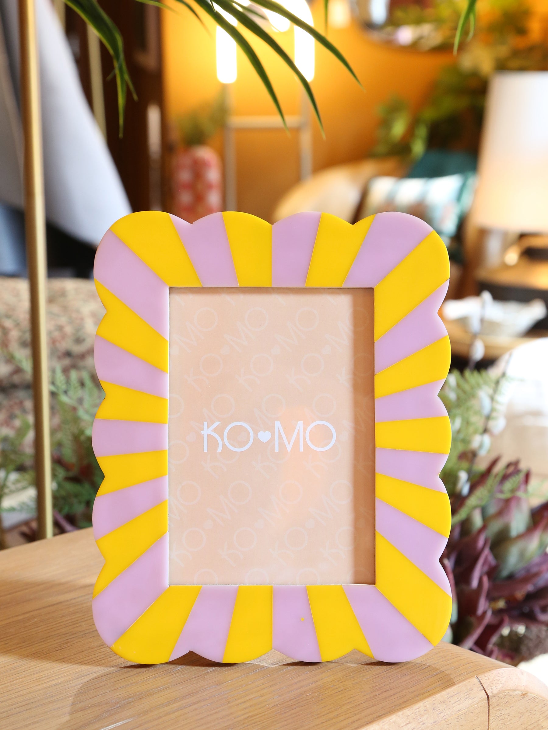 Purple & Orange Scallop Photo Frame - 5x7 Inch