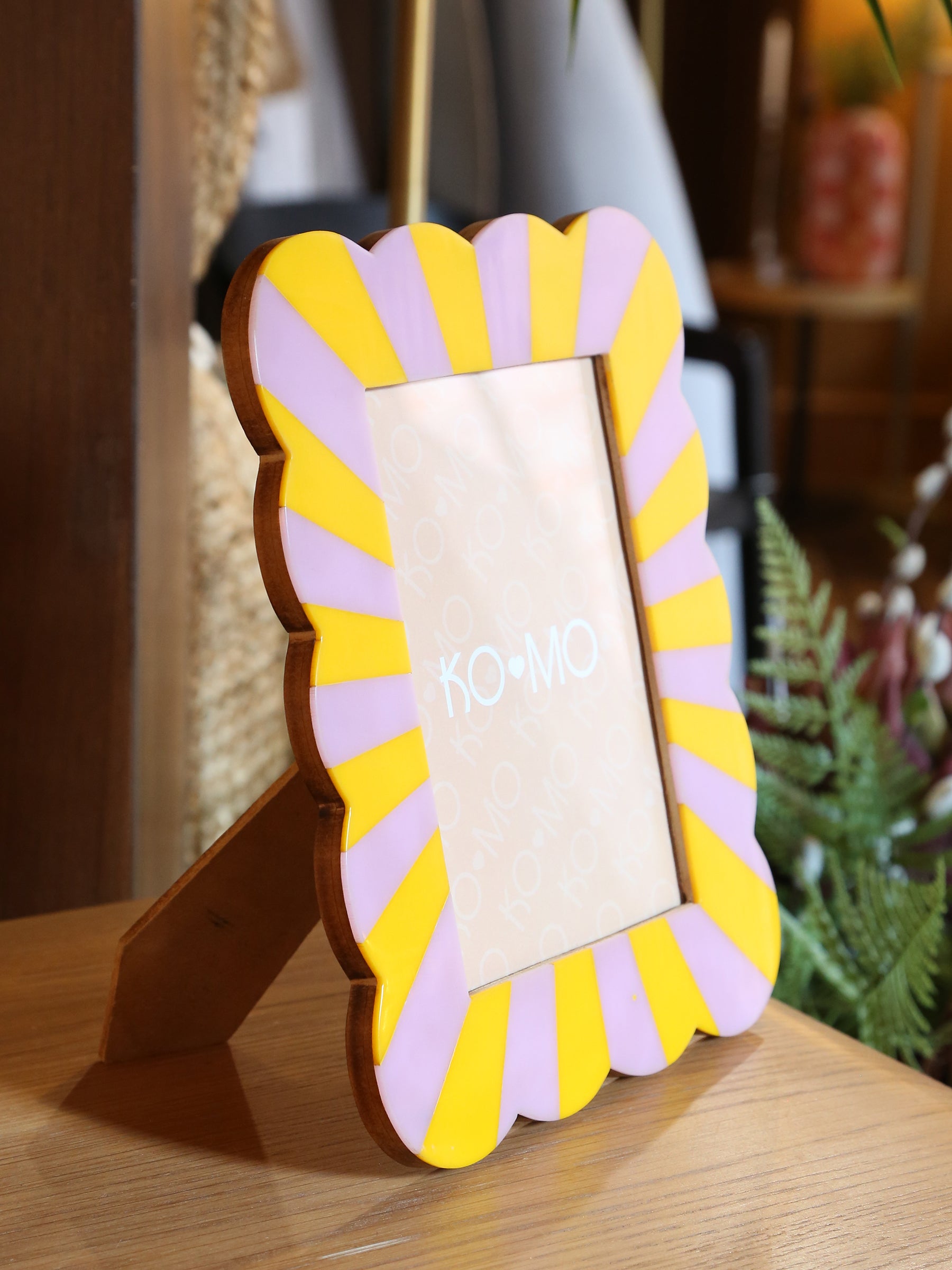 Purple & Orange Scallop Photo Frame - 5x7 Inch