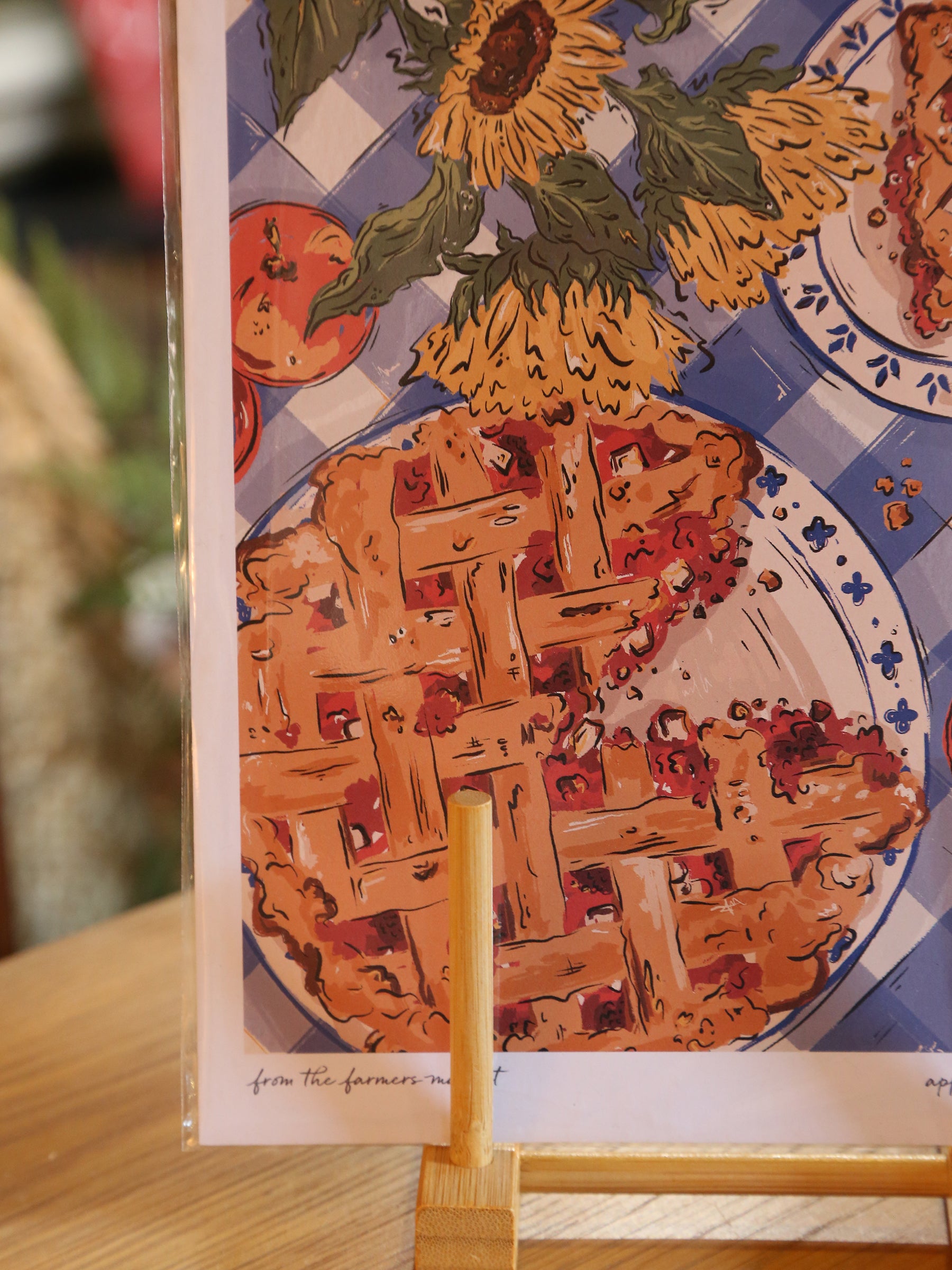 Apple and blackberry pie Art Print - The Farmers market Collection