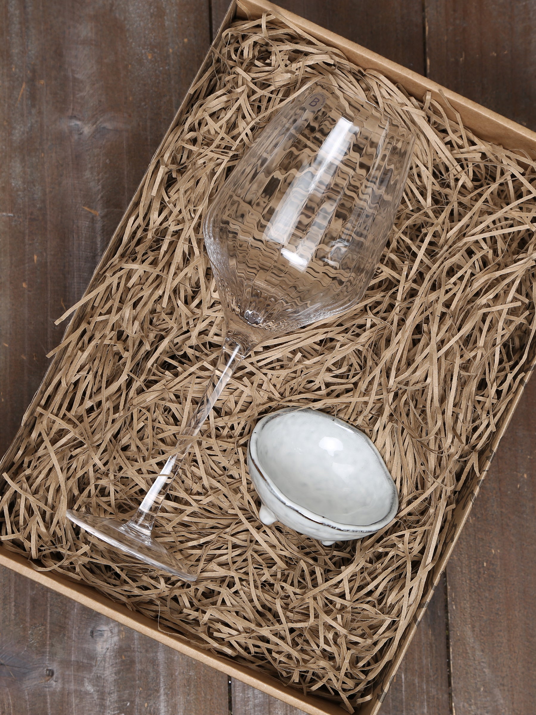 Broste Red Wine Glass & Nordic Sand Nibble Bowl Set - 2 Sizes Available