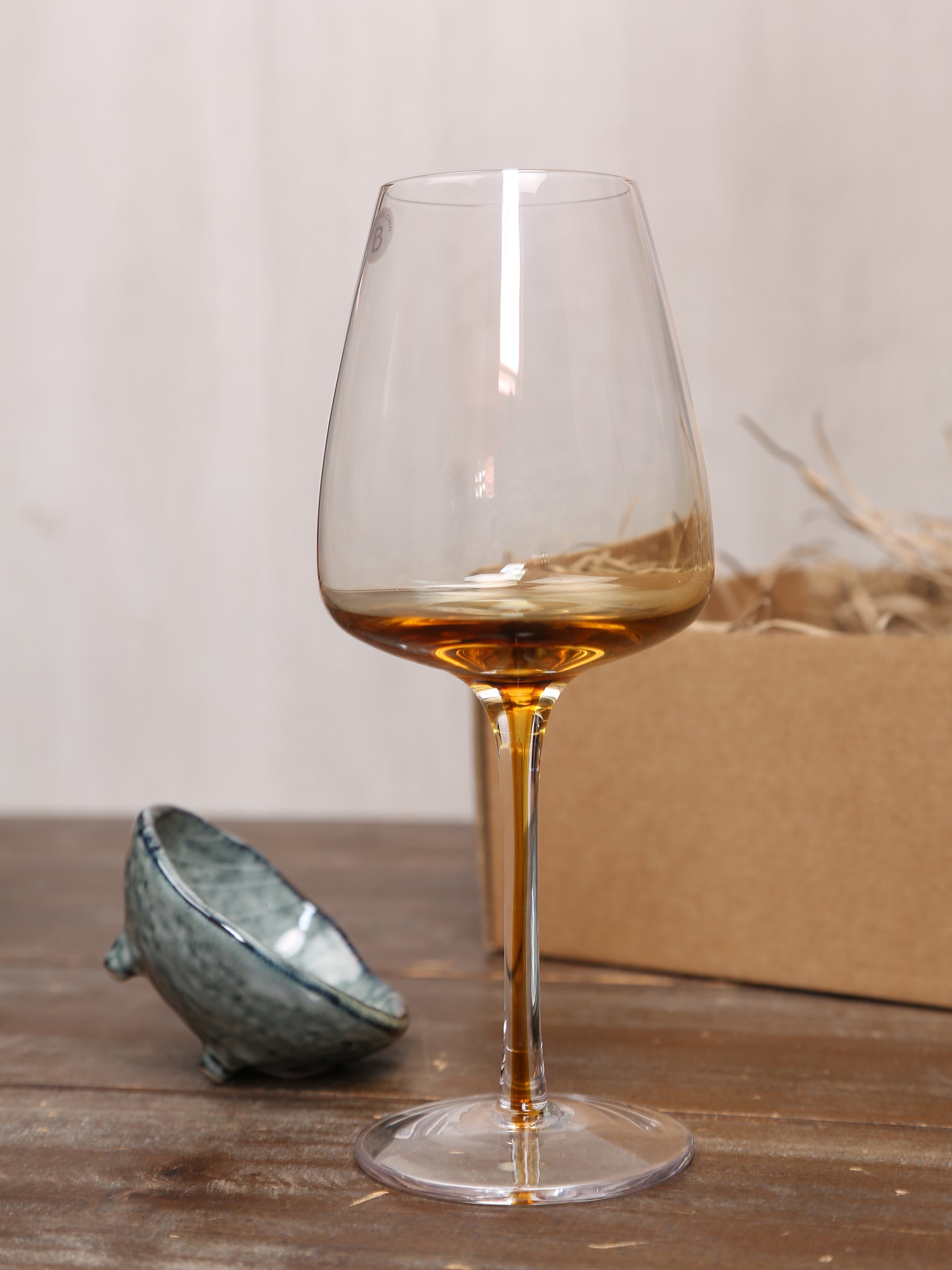 Broste White Wine Glass & Nordic Sea Nibble Bowl Set - 2 Sizes Available