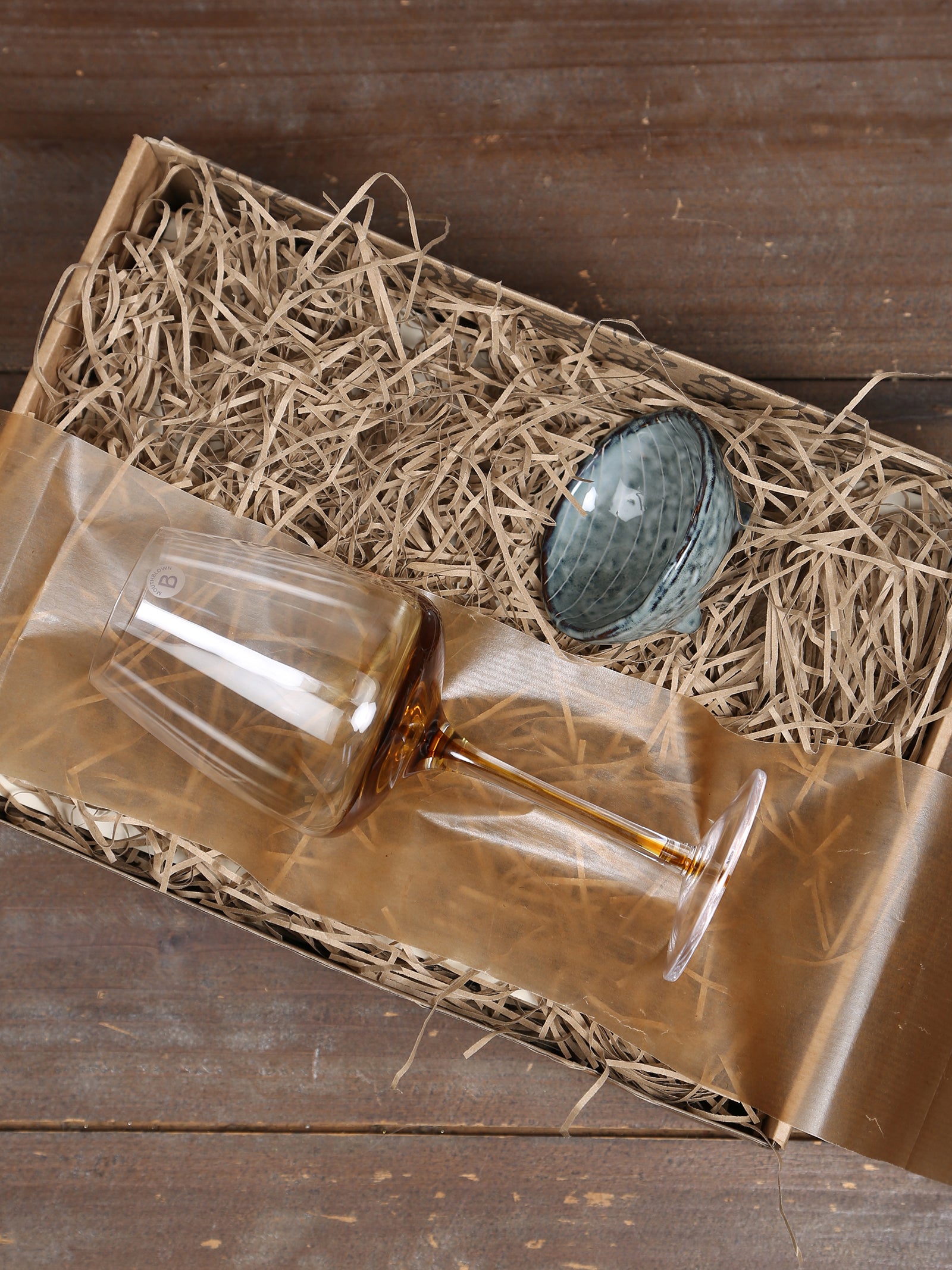 Broste White Wine Glass & Nordic Sea Nibble Bowl Set - 2 Sizes Available
