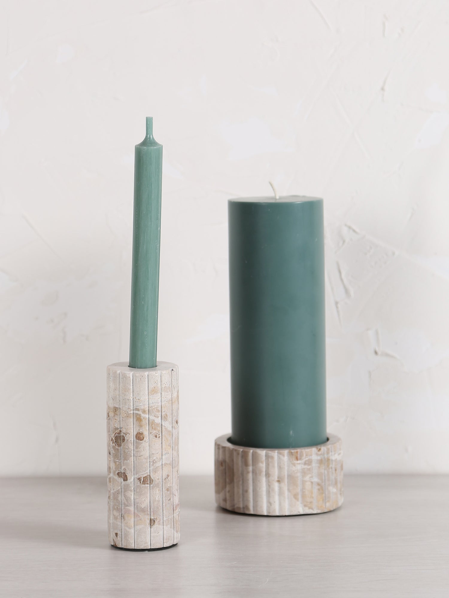 Eliana candlestick - Linen Colour - 3 Sizes available