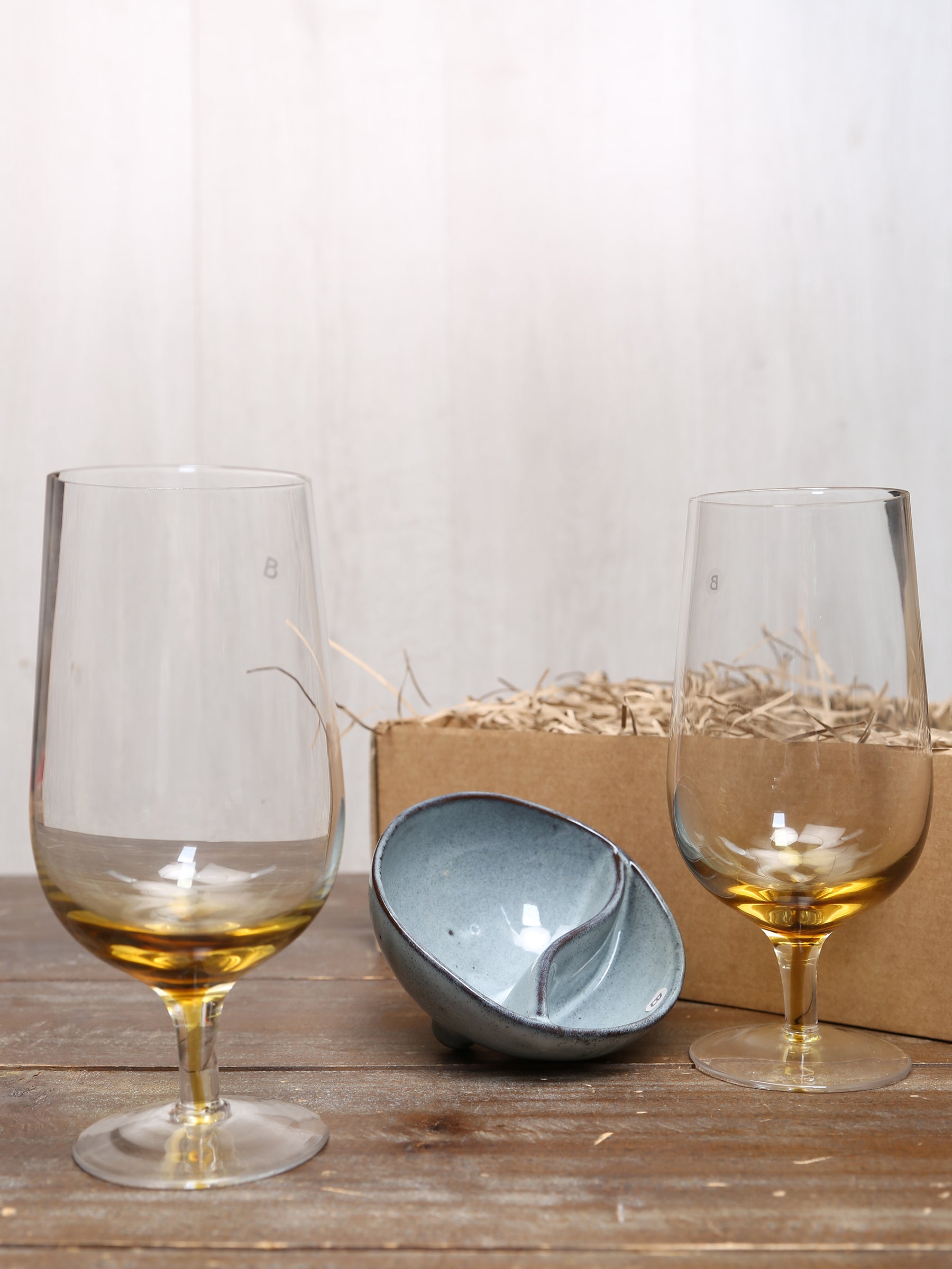 Broste Beer Glass & Nibble Bowl Set