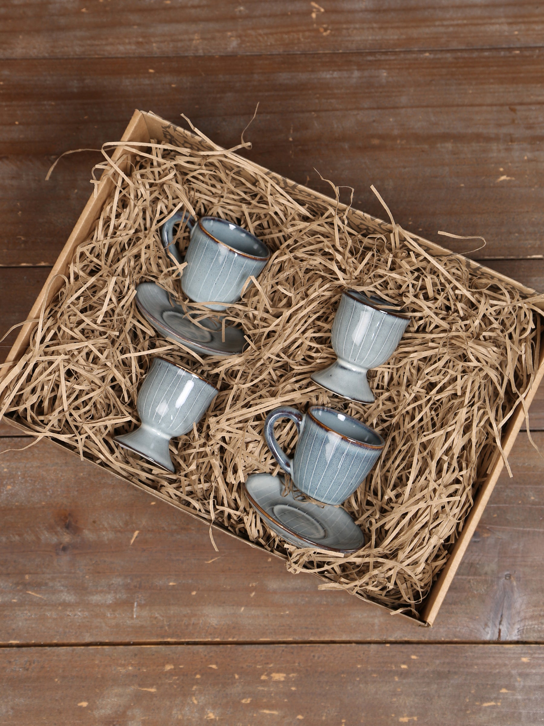 Broste Dippy Egg & Espresso Set - Nordic Sea - 2 Sizes Available