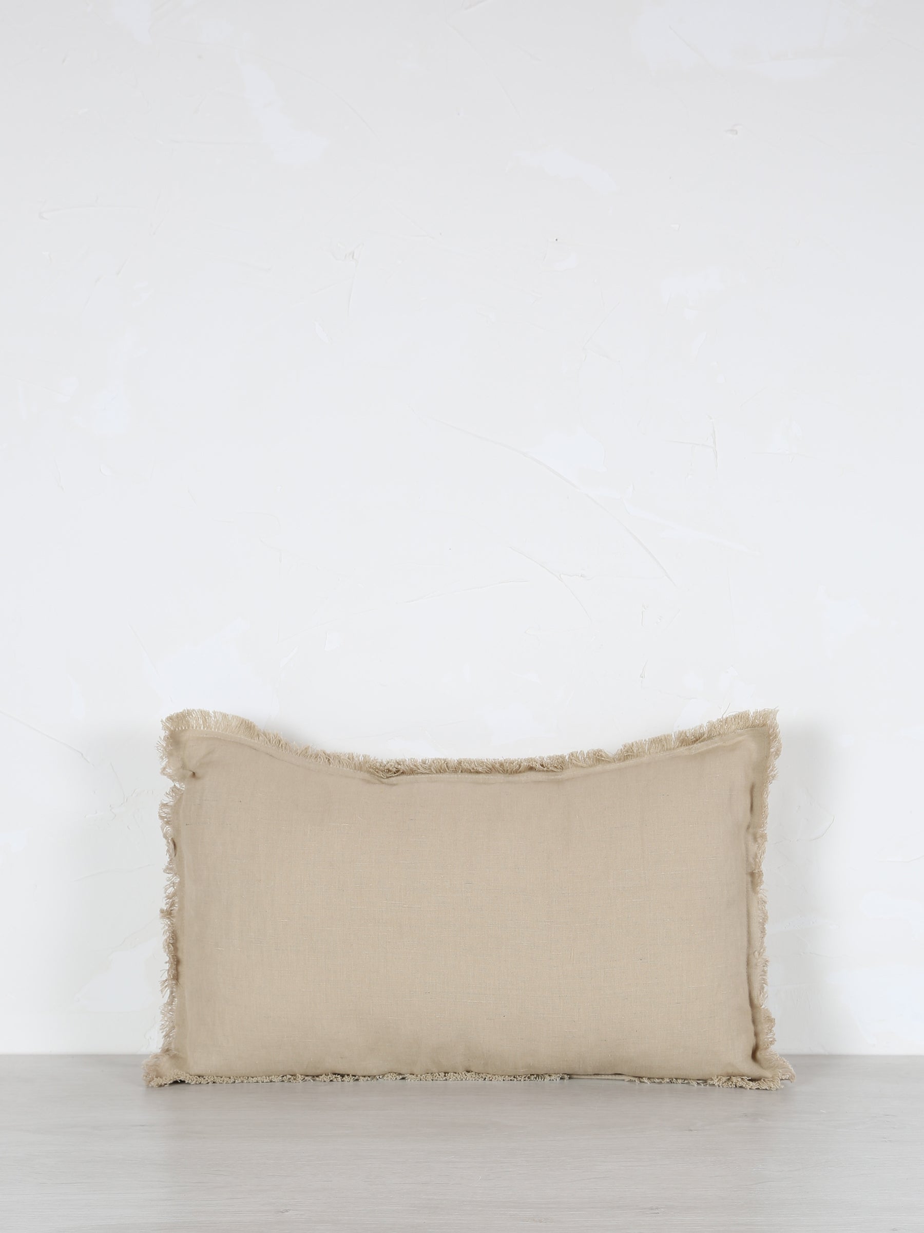 Laly Linen & Cotton Plain Cushion - Galet - 2 Sizes Available