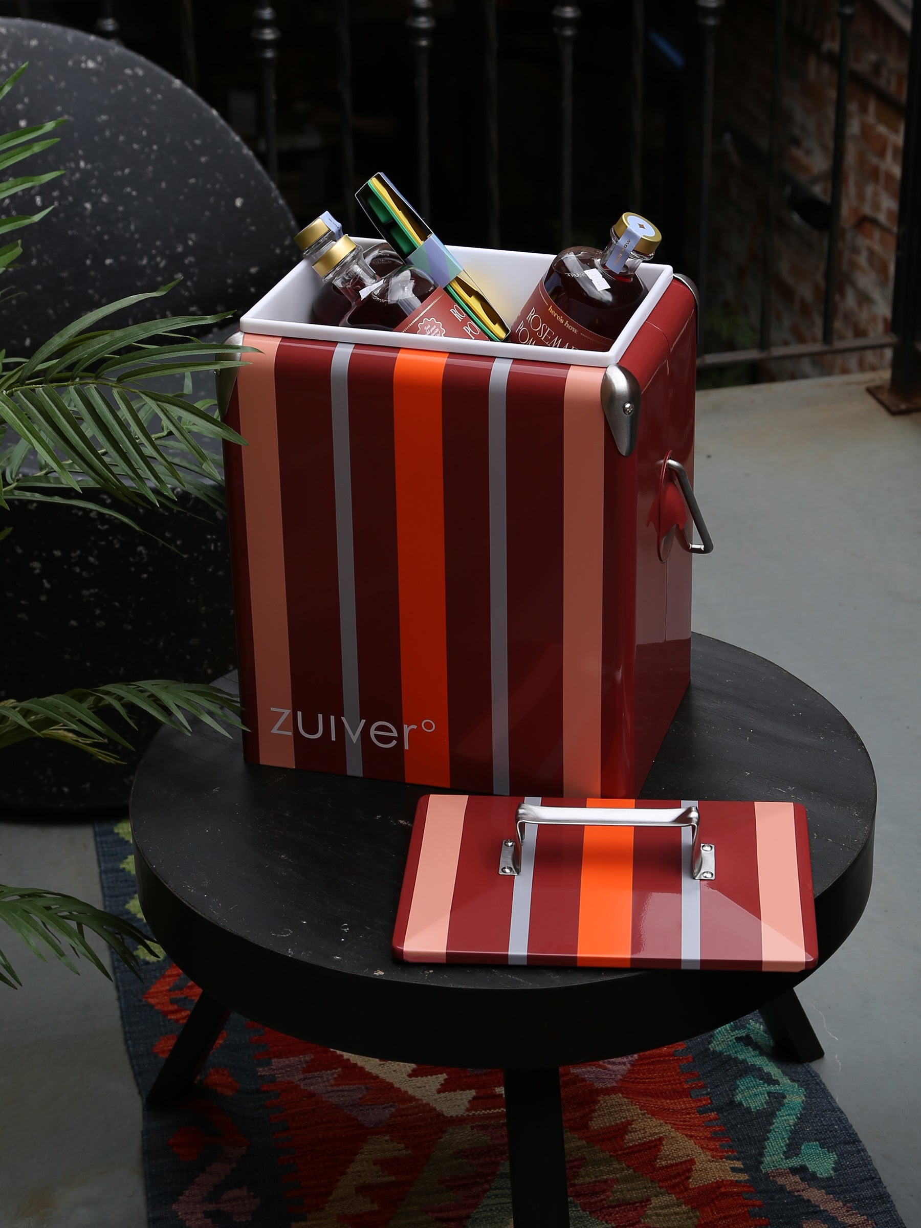 Cooler Be Wine Cool Box - Burgundy Stripe