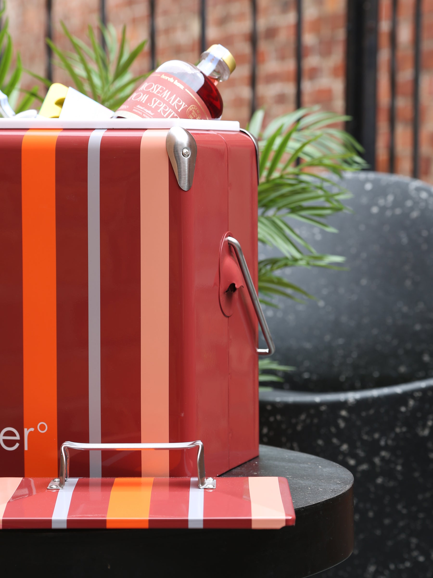 Cooler Be Wine Cool Box - Burgundy Stripe
