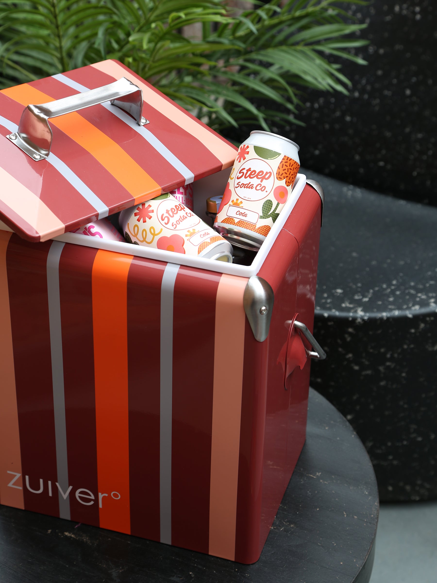 Cooler Be Wine Cool Box - Burgundy Stripe