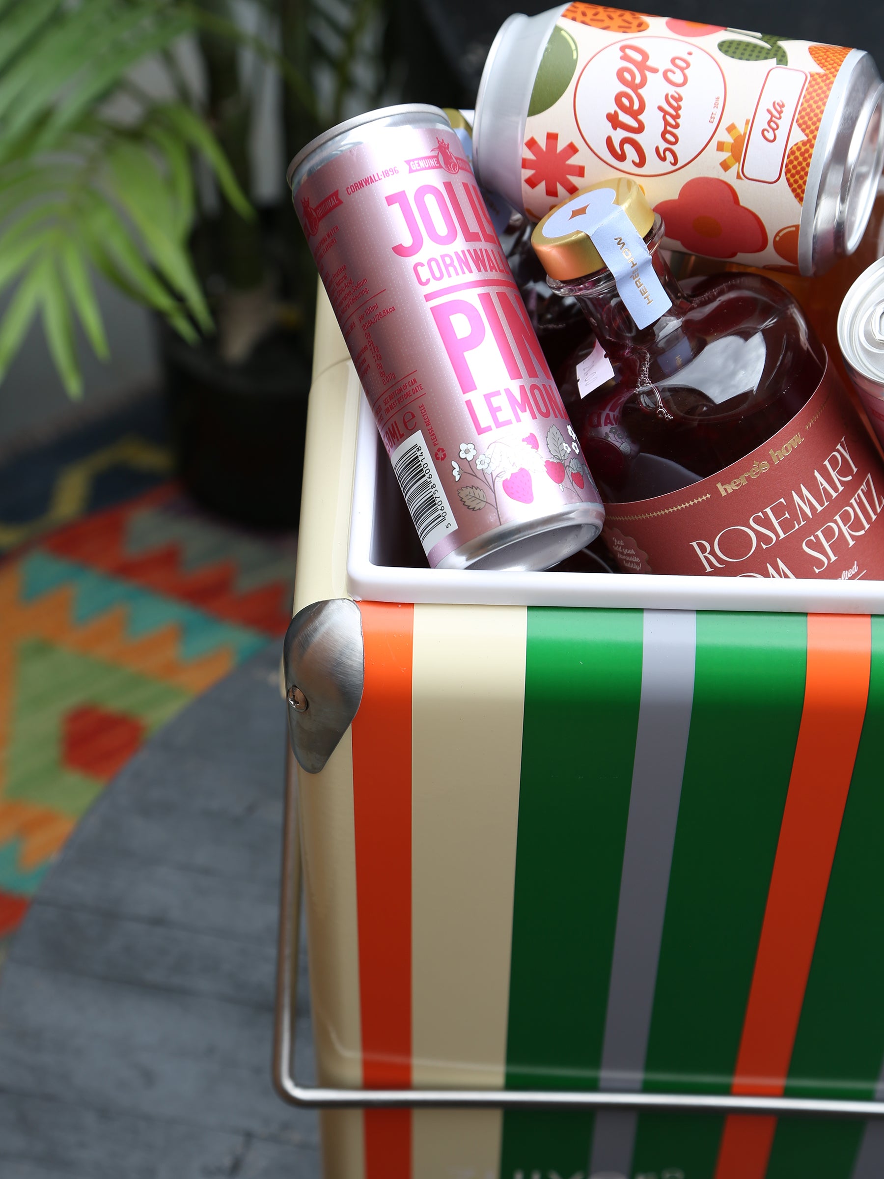 Cooler Be Wine Cool Box - Lemon Stripe