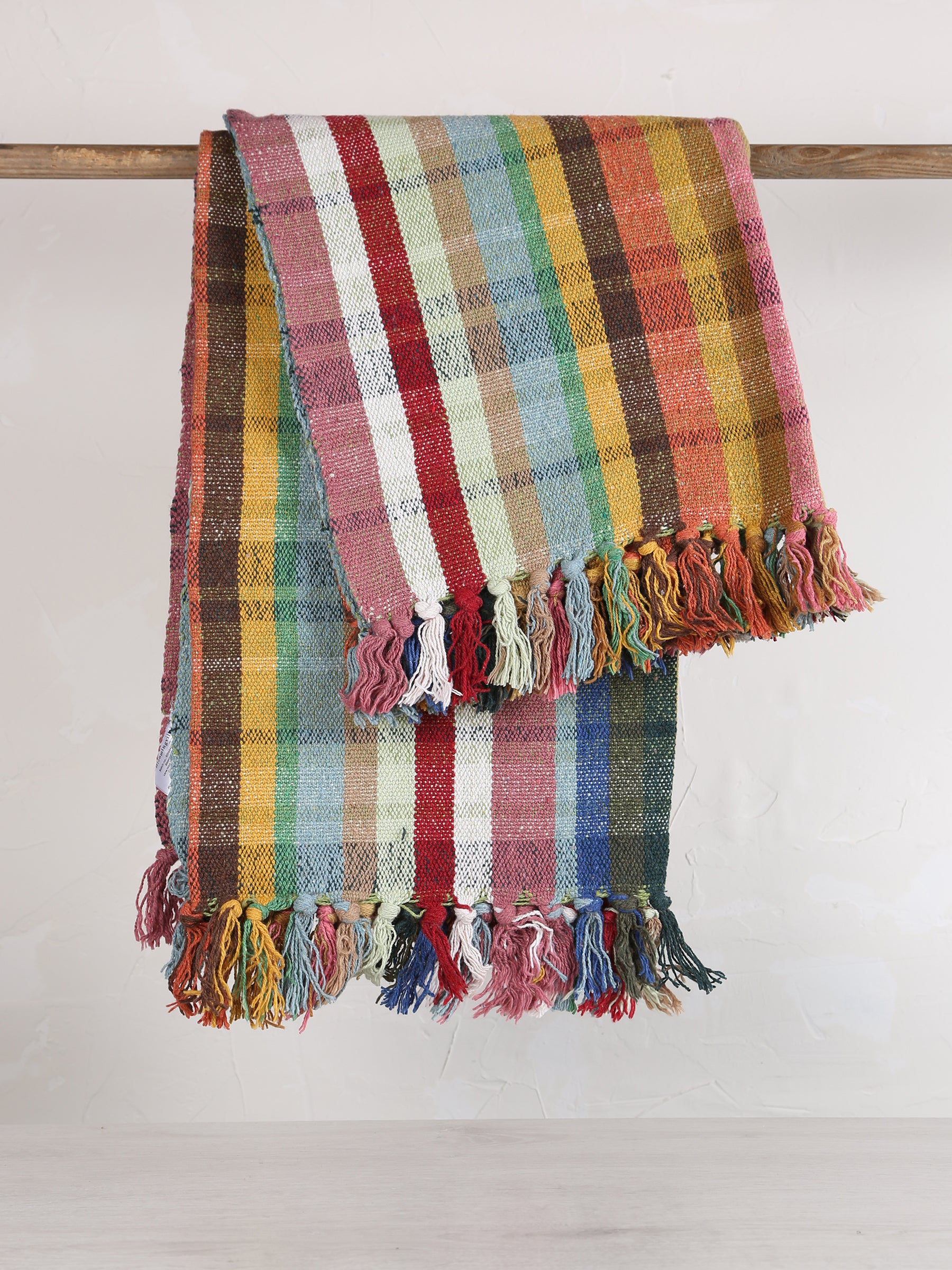Elmy Throw - Striped - Recycled Cotton - Bold Tones