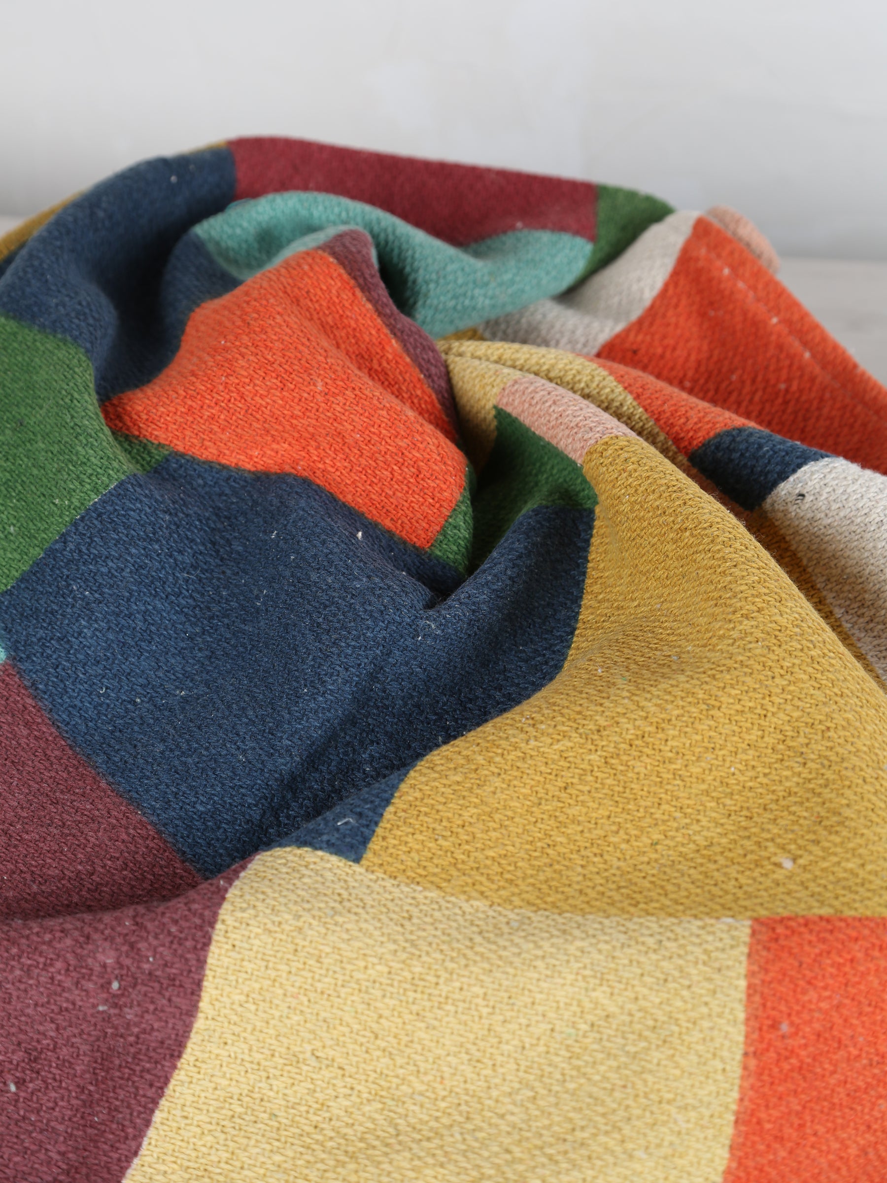 Corine Throw - Geometric Printed - Recycled Cotton - Bold Tones
