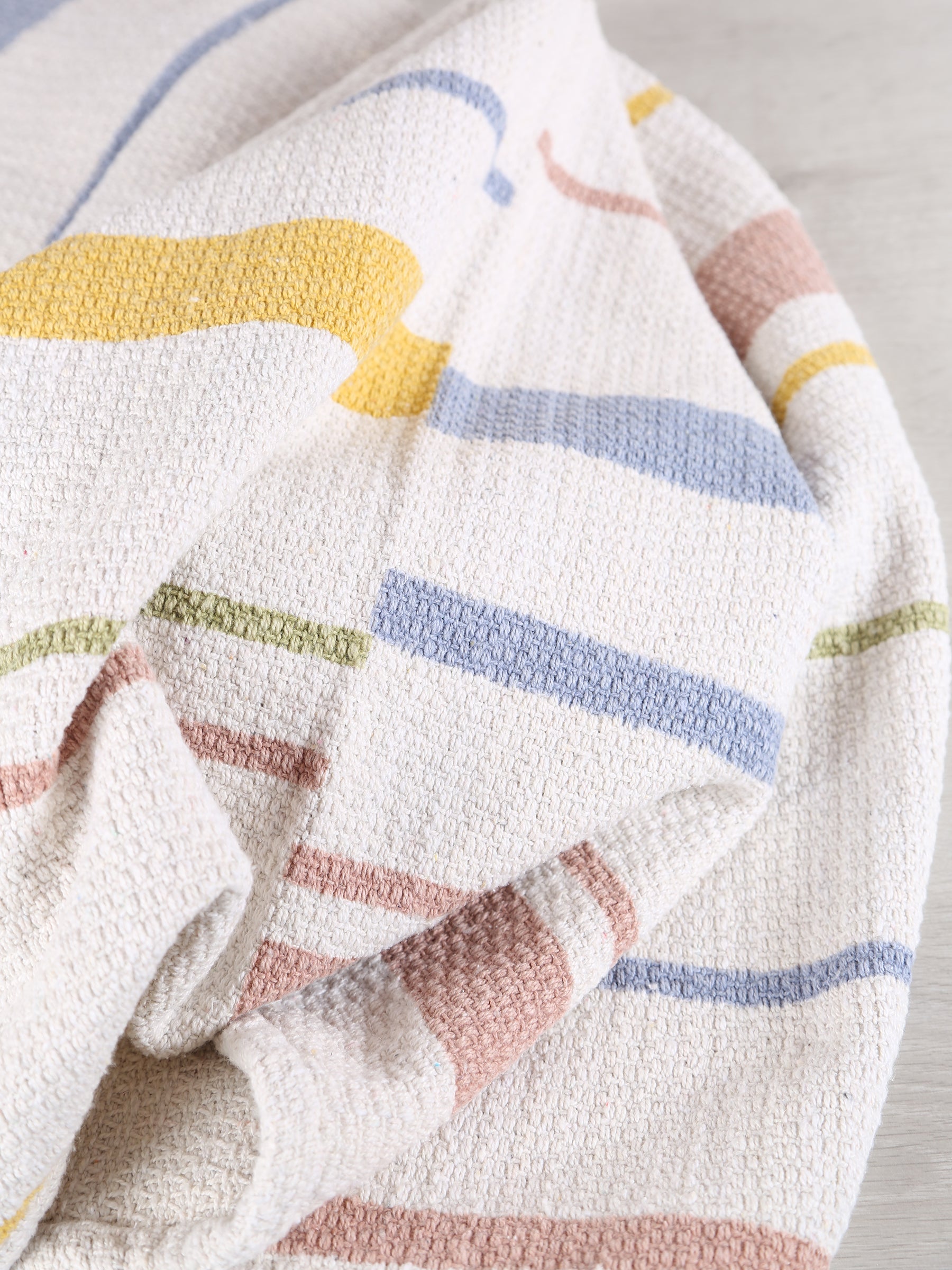 Pontino Throw - Recycled Cotton - Pastel Stripes