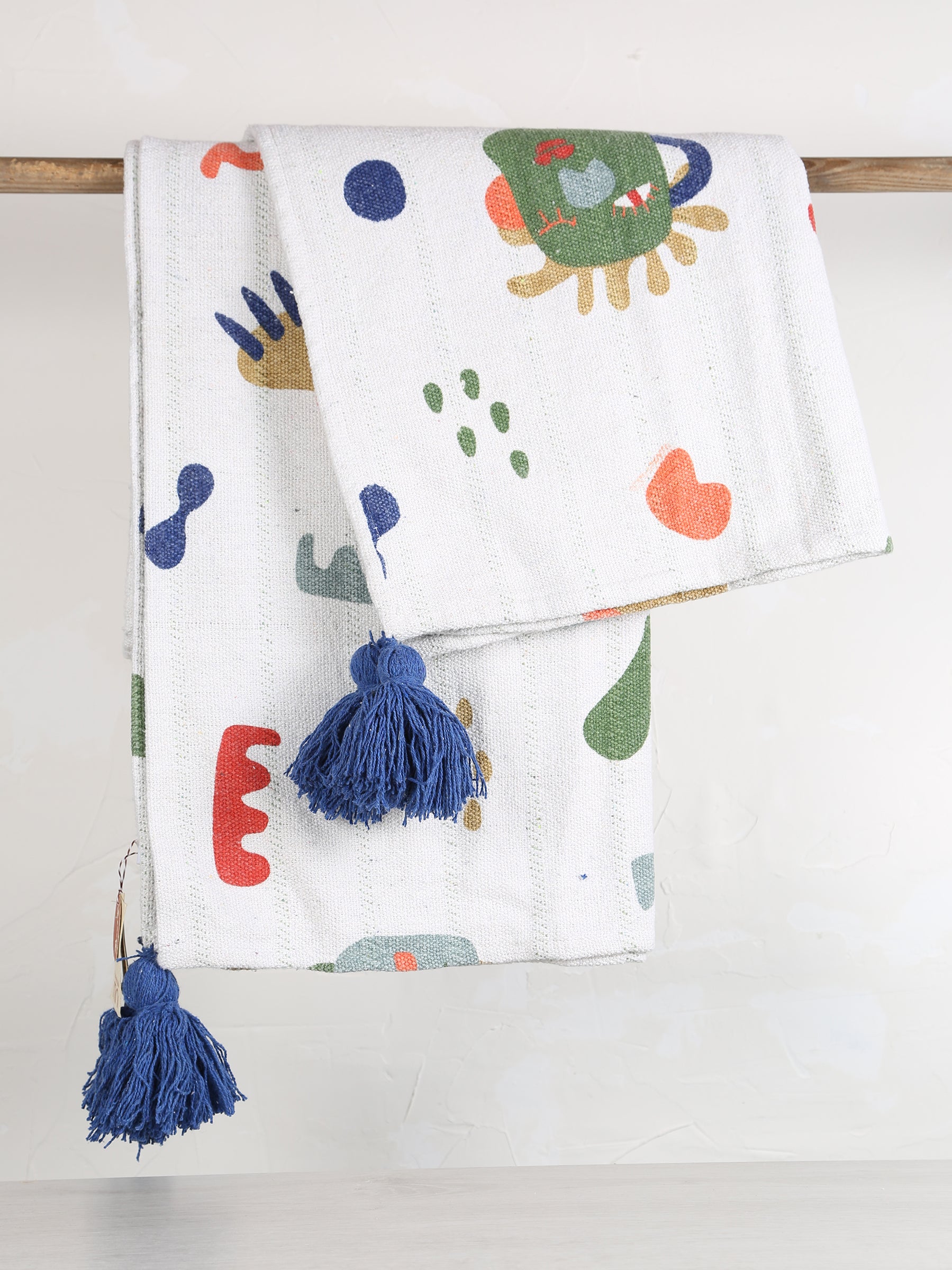 Sylvie Throw - Recycled Cotton - Soft Motifs