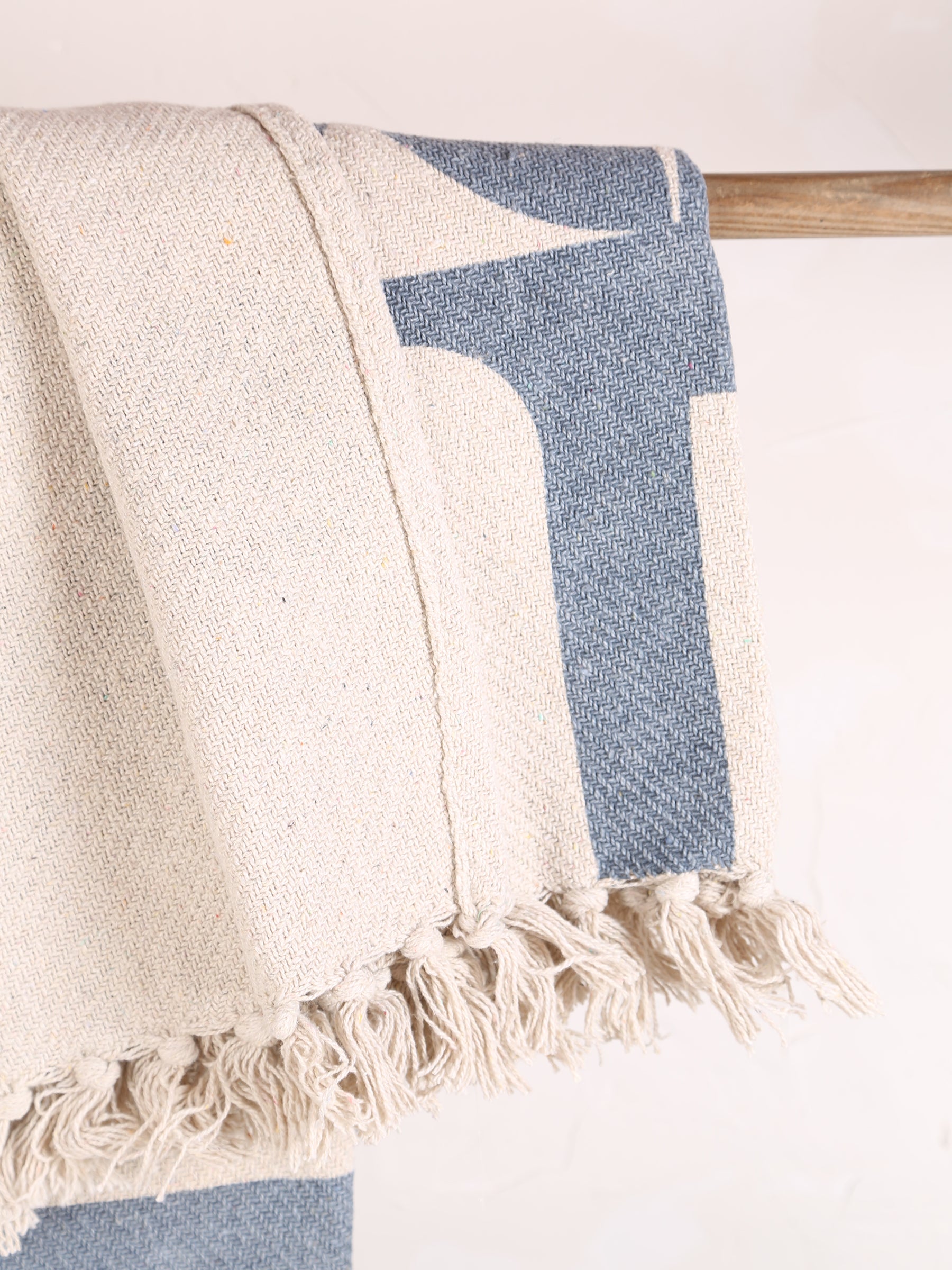 Agno Throw - Recycled Cotton - Organic Blue