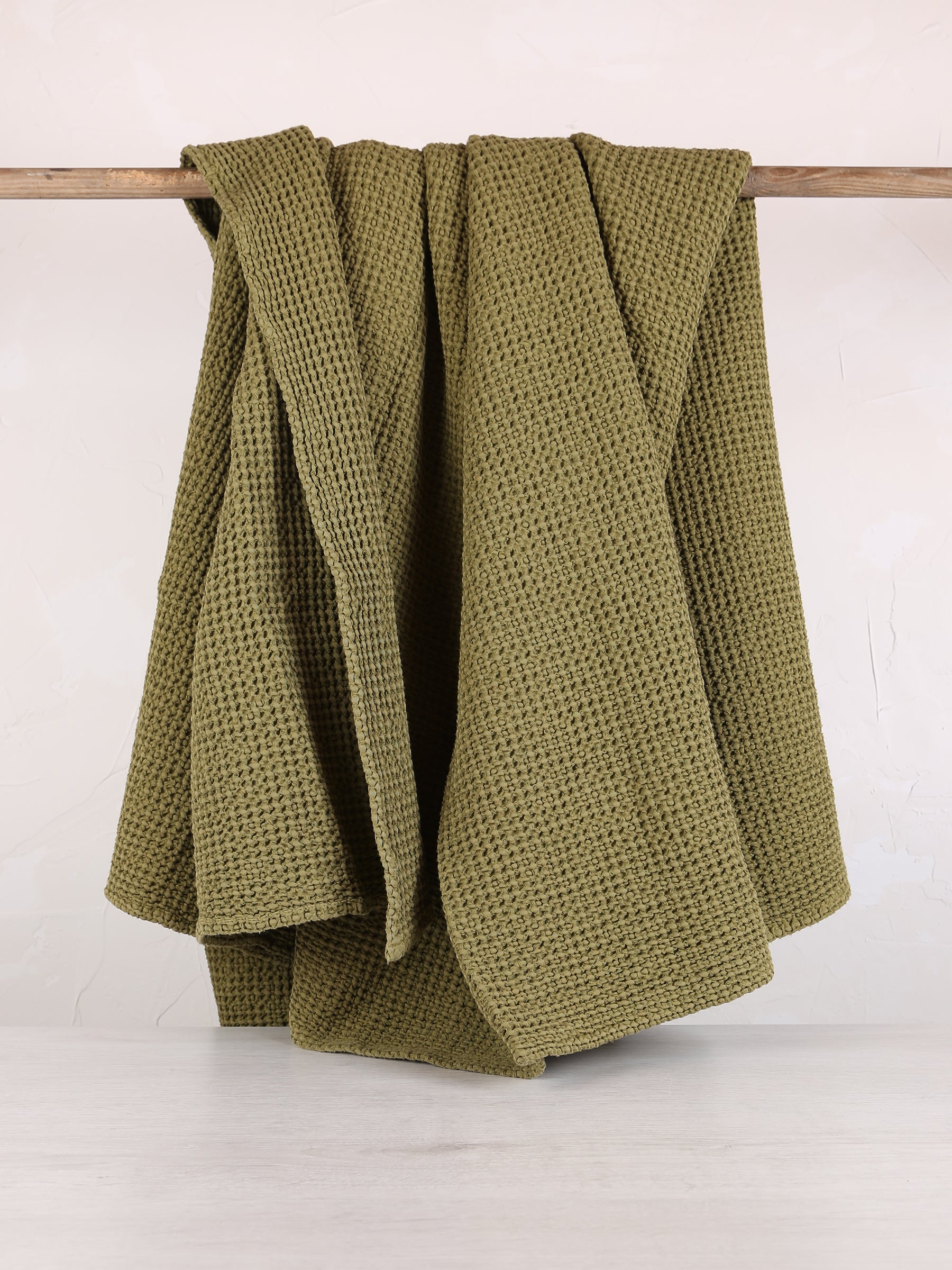 Maia Recycled Honeycomb Bedspread Throw - Cedre - 4 Sizes Available
