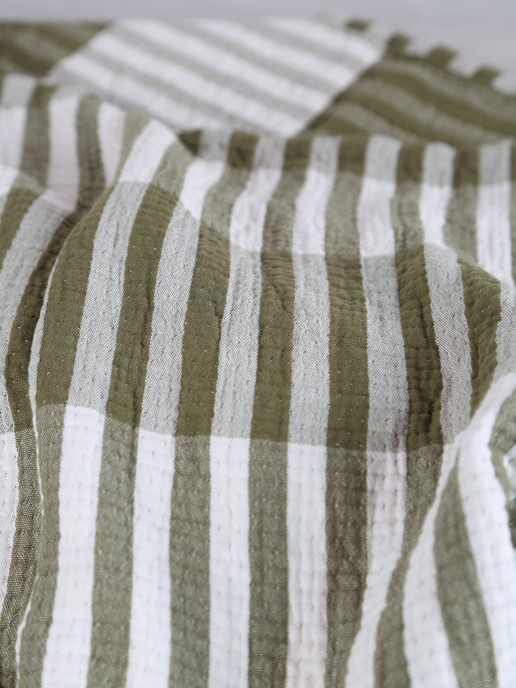Calista Cotton Throw - Olive - 137 x 180cm