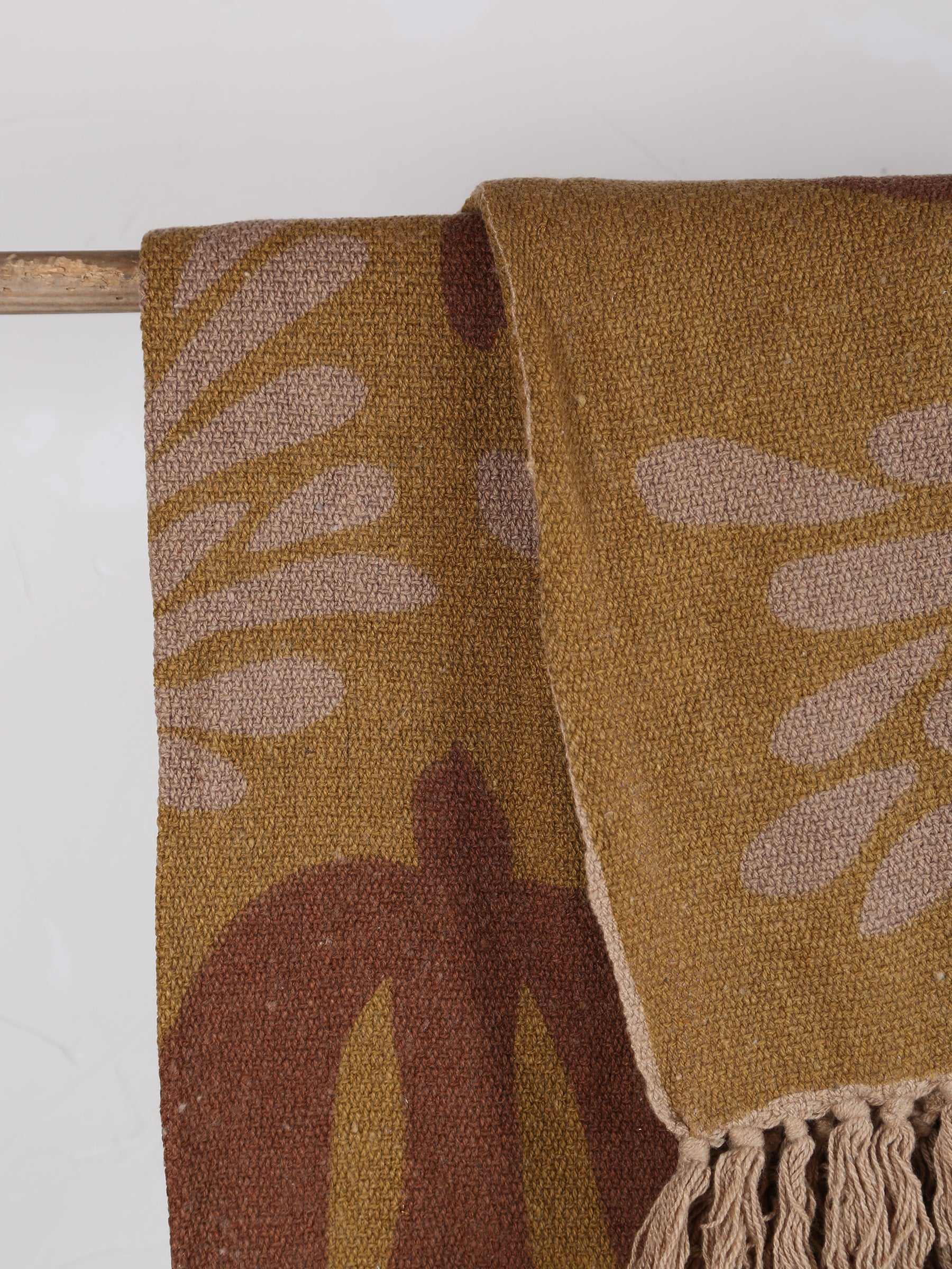 Lark Throw - Recycled Cotton - Rich Ochre