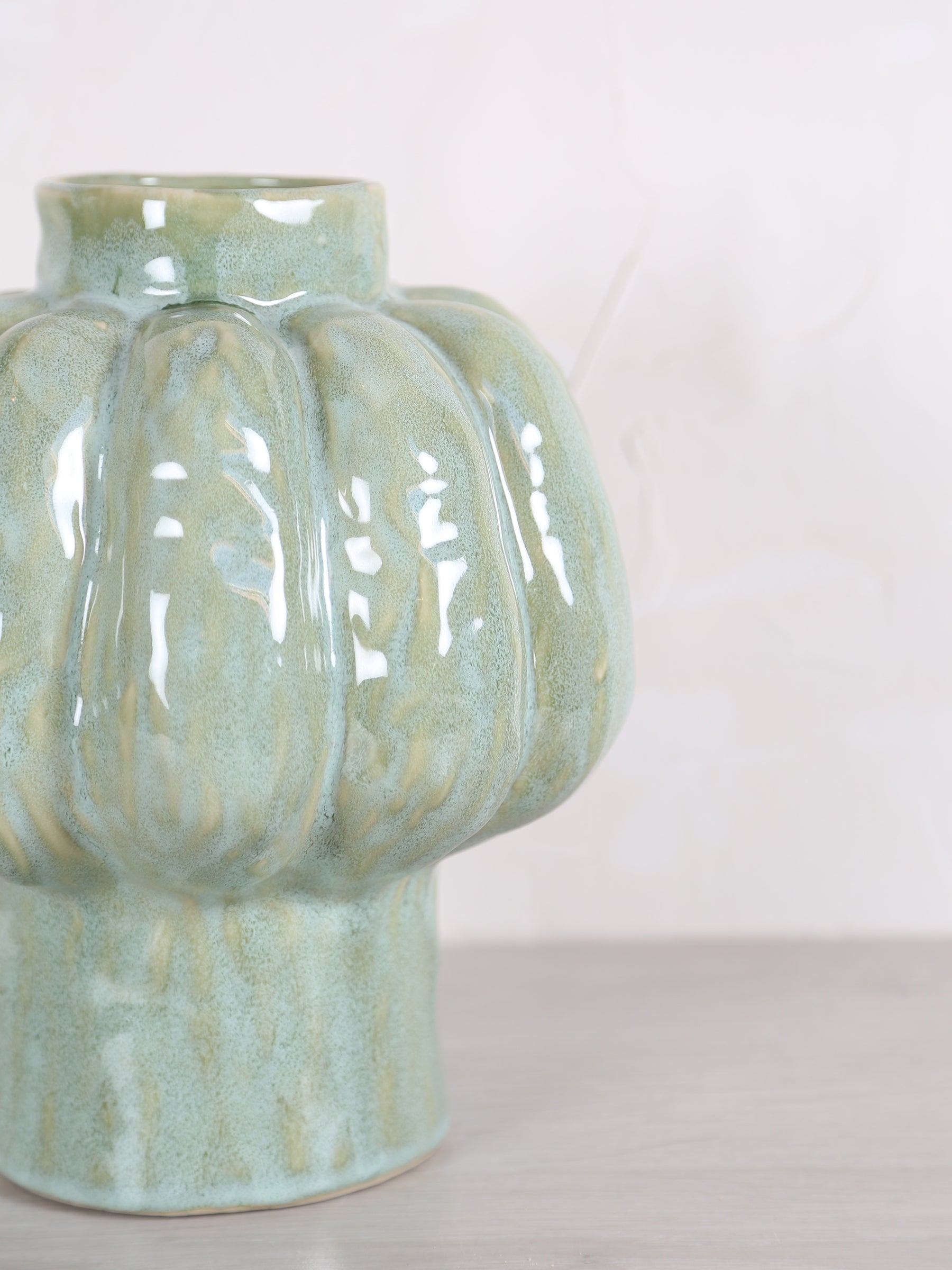 Alveri Mint Green Ceramic Vase - 2 Sizes Available