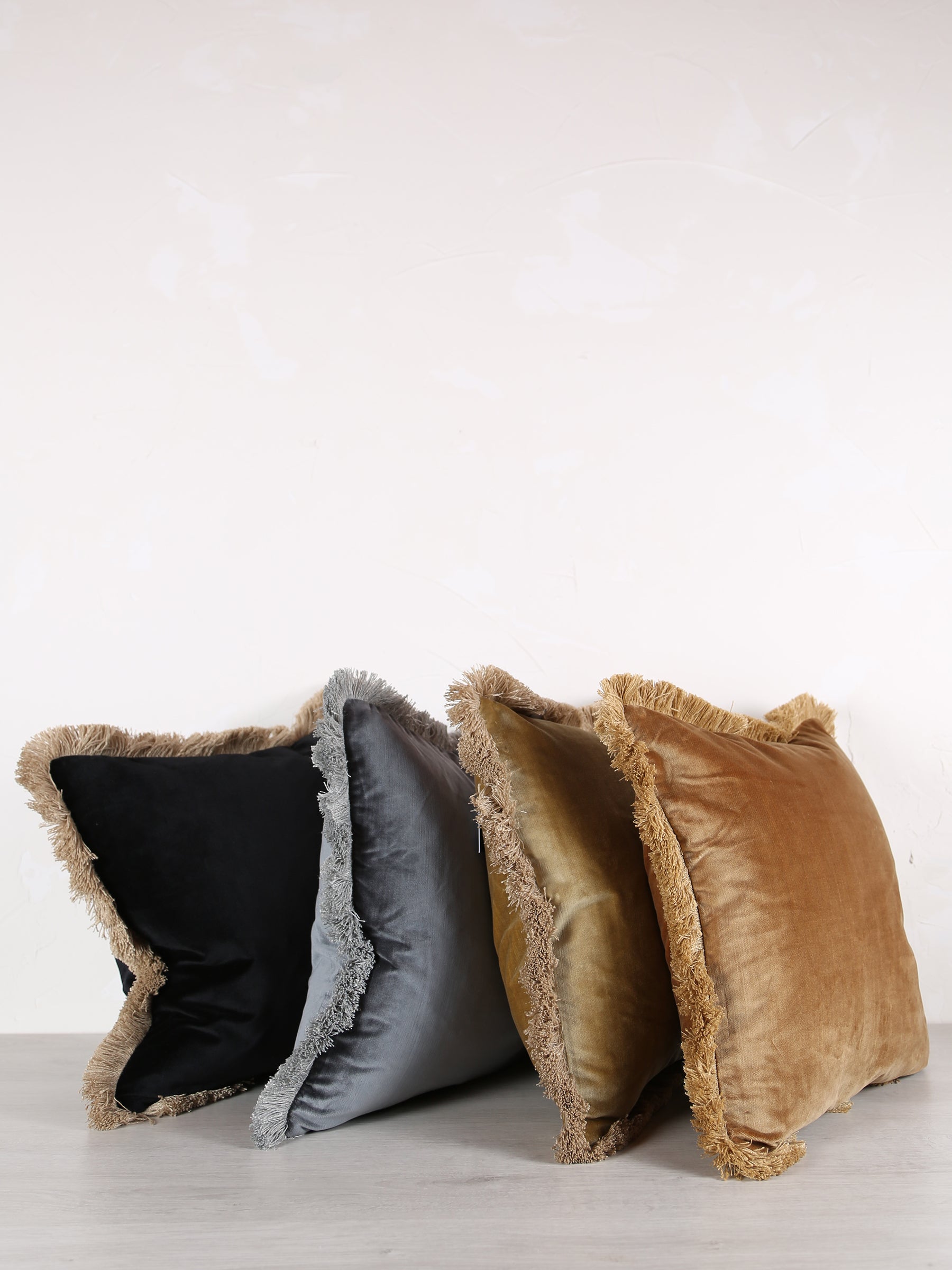 Elodie Woven Velvet Cushion - 4 Colours Available