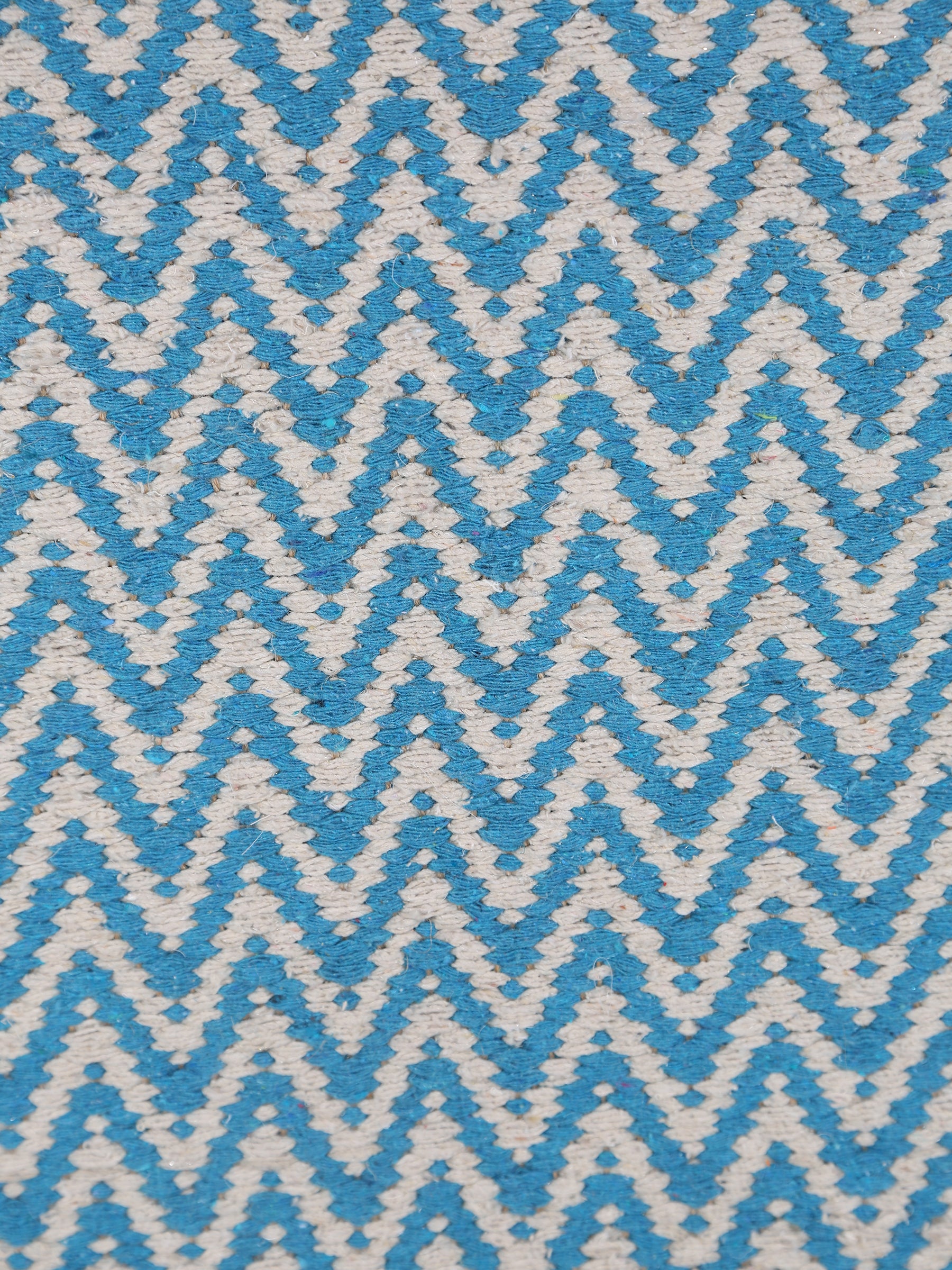 Small Indra Recycled Cotton, Jute Rug - Cobalt - Colour Options Available