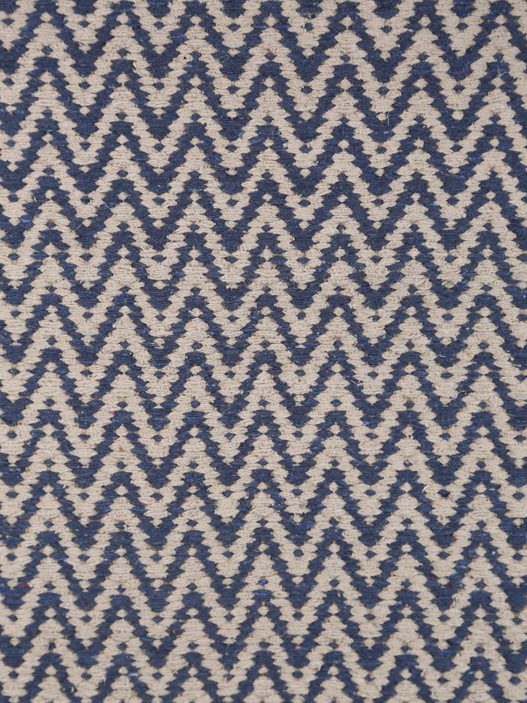 Small Indra Recycled Cotton, Jute Rug - Denim Blue - Colour Options Available