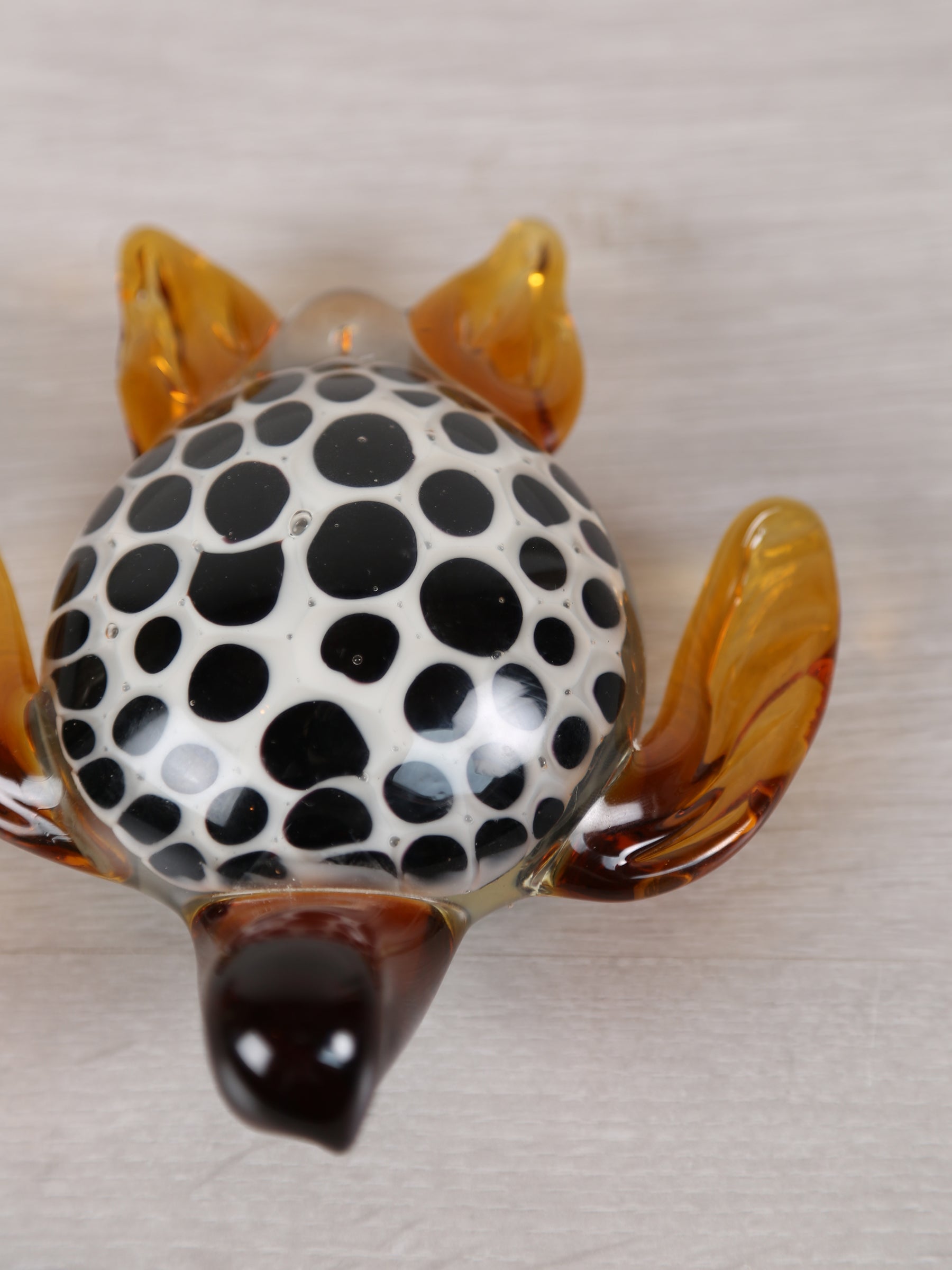 Amber Glass Turtle Ornament