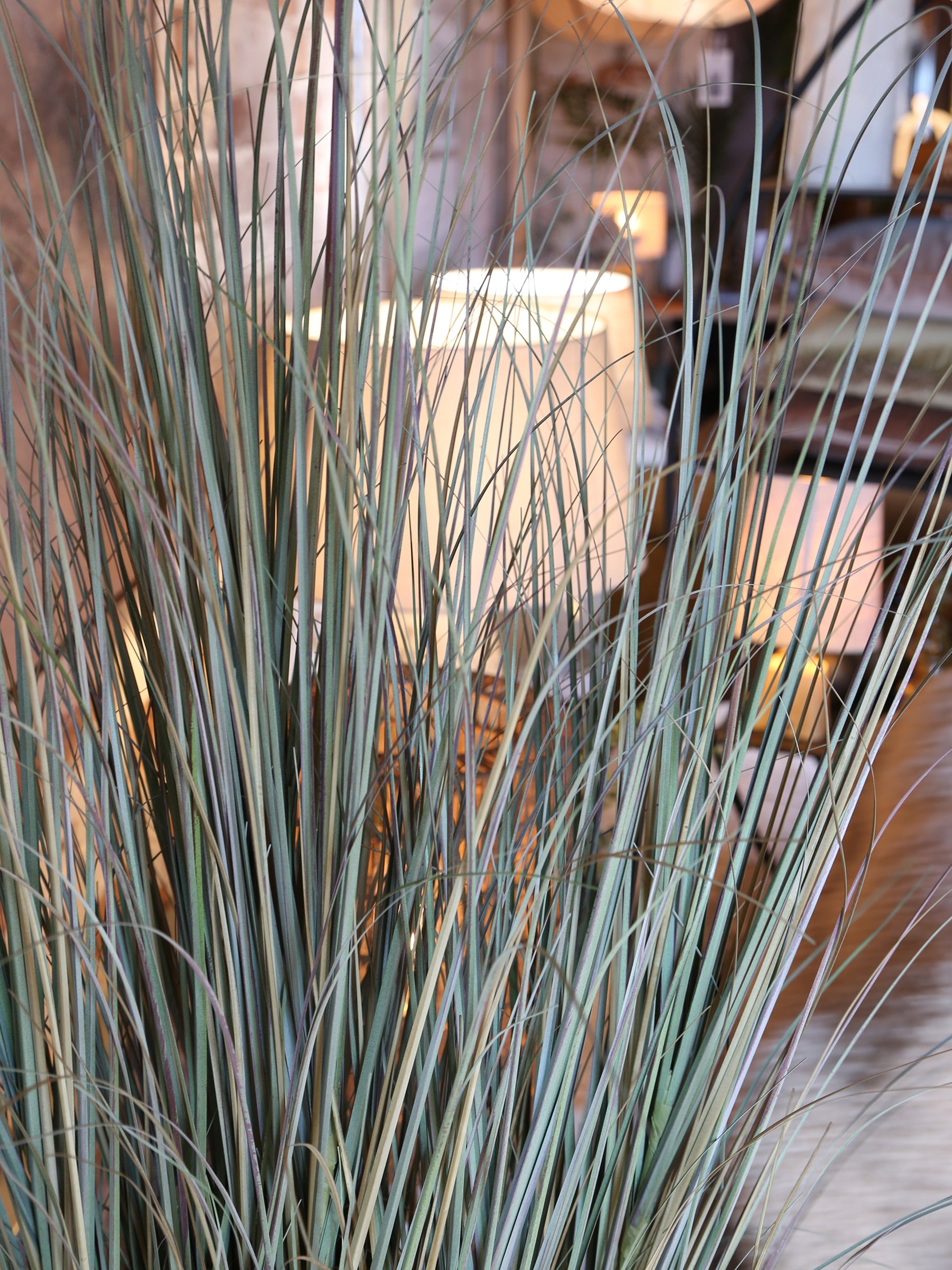 Large Faux Green Botanical Grass - Potted Plant