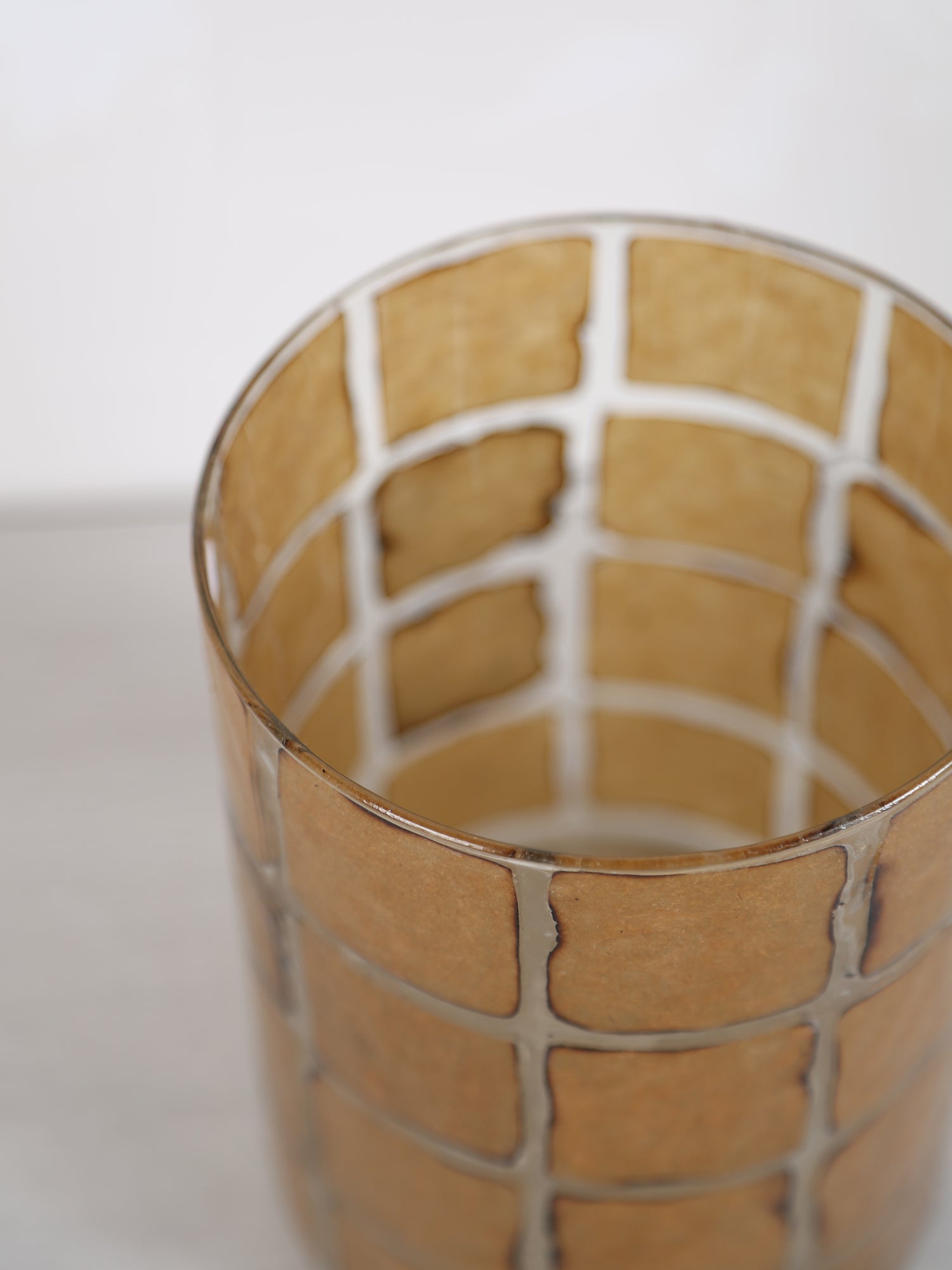 Dronero Glass Tealight -  Brown, Auburn