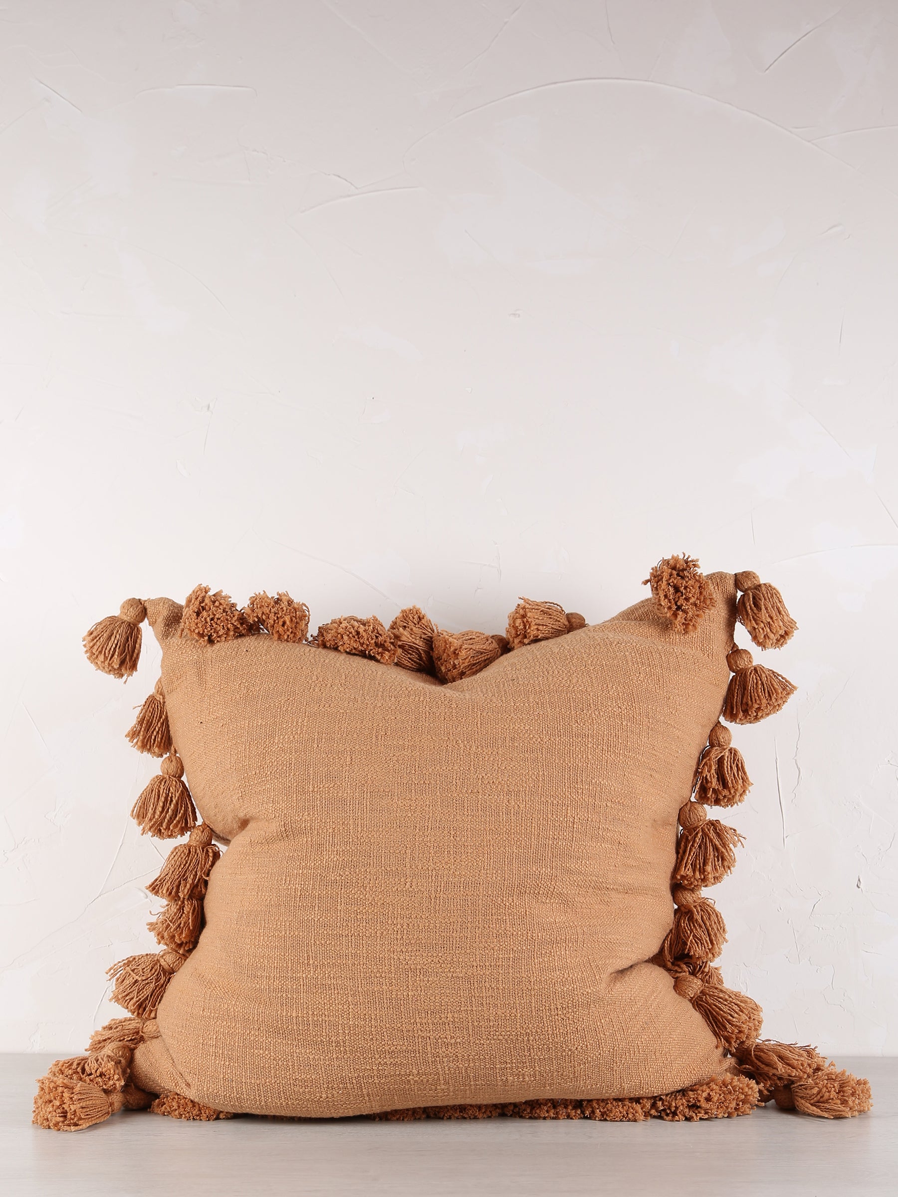 Brown Sugar Cushion With Tassels
