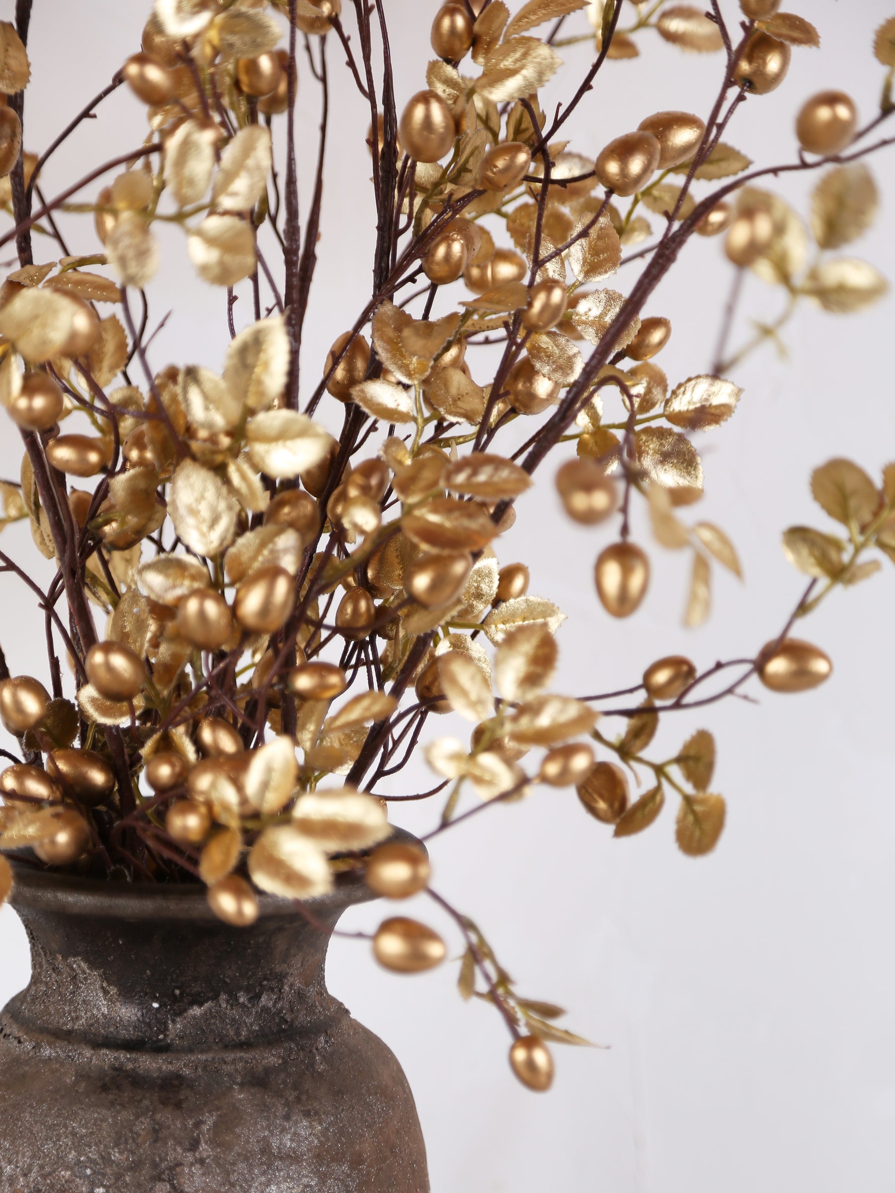 Faux metallic Rose Hip Spray