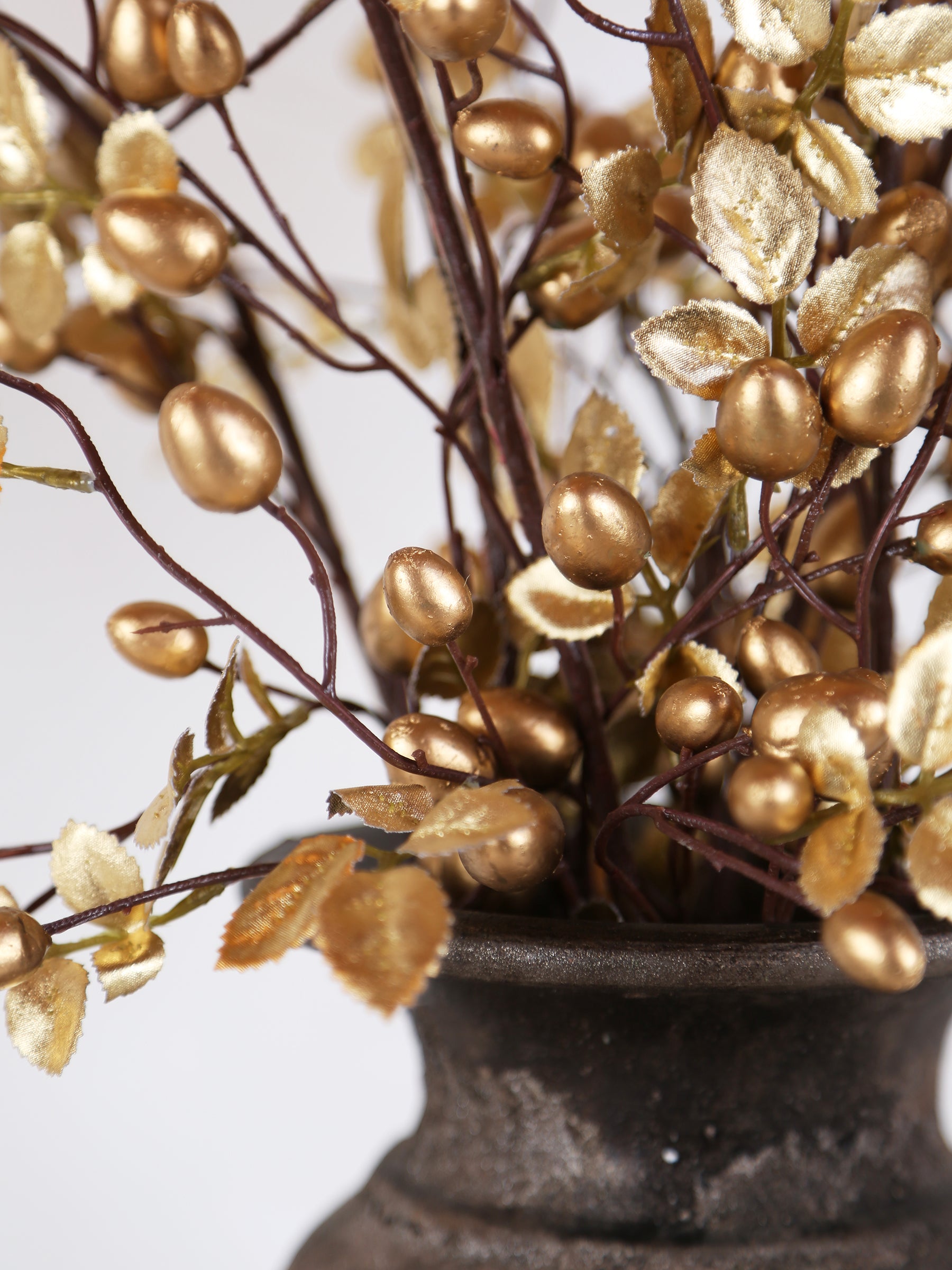 Faux metallic Rose Hip Spray