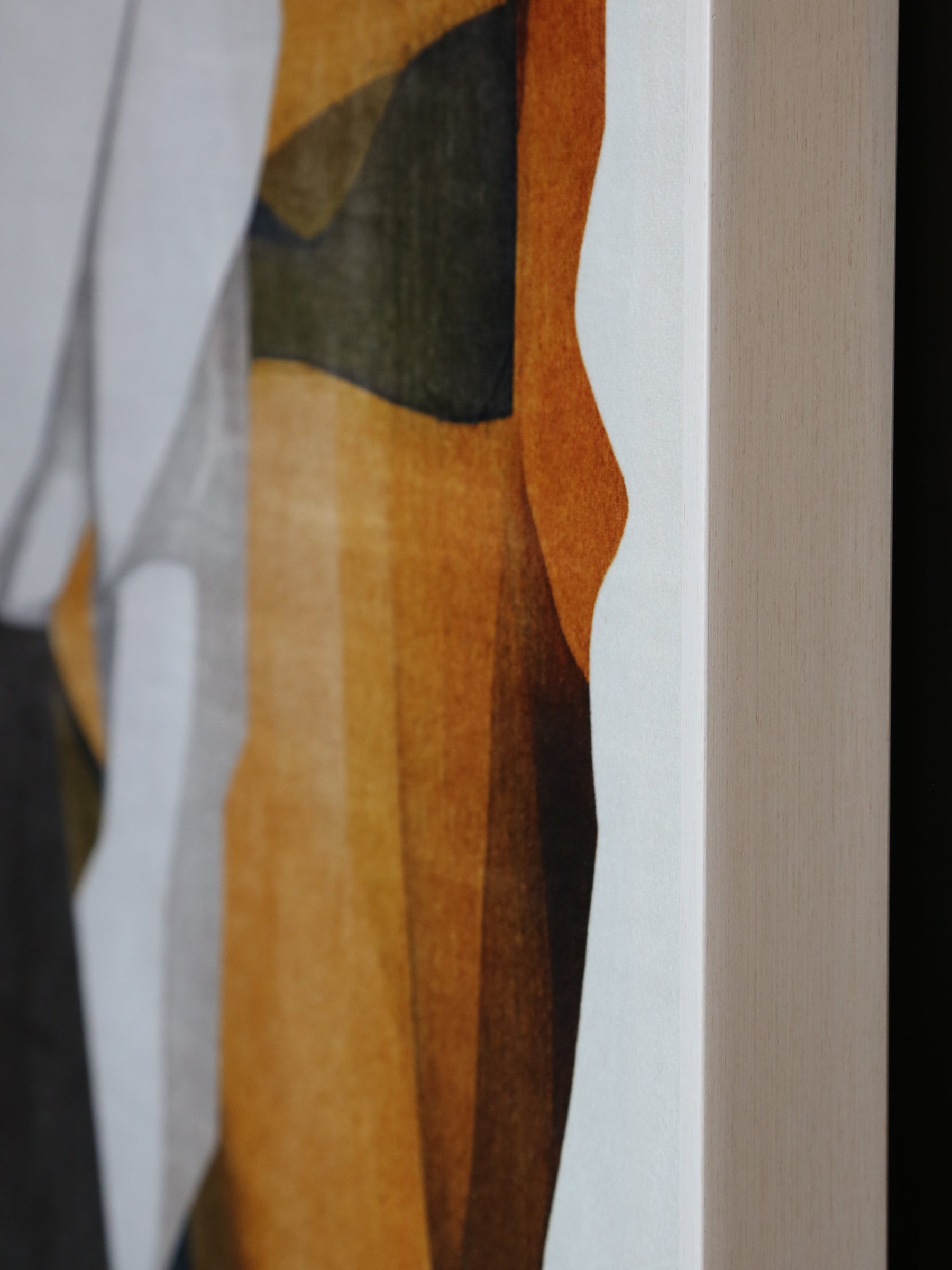 Lurae Velvet Textured Figures Canvas - Warm Tones - 120 x 80cm