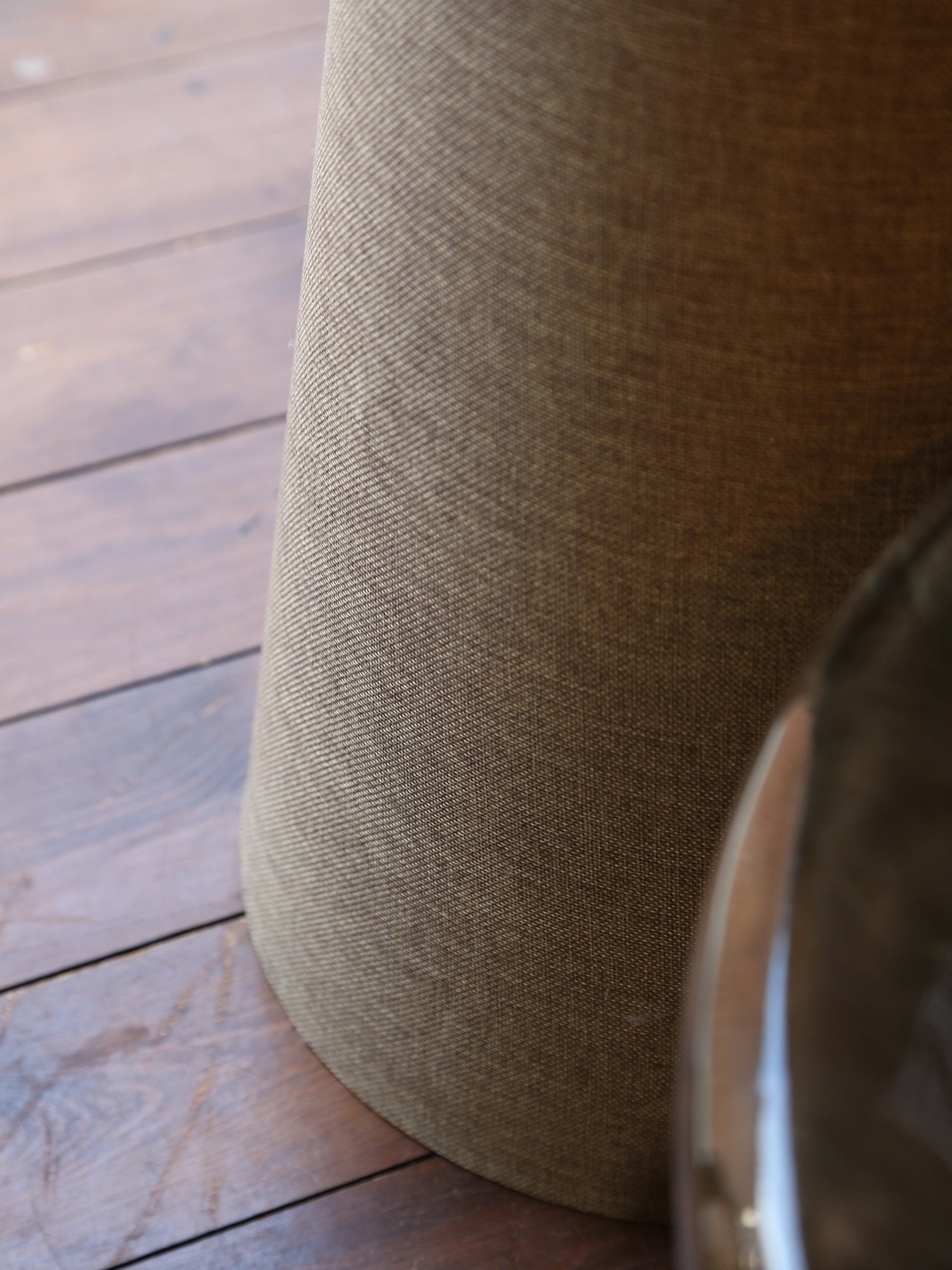 Iris Linen Floor Lamp - Olive Green