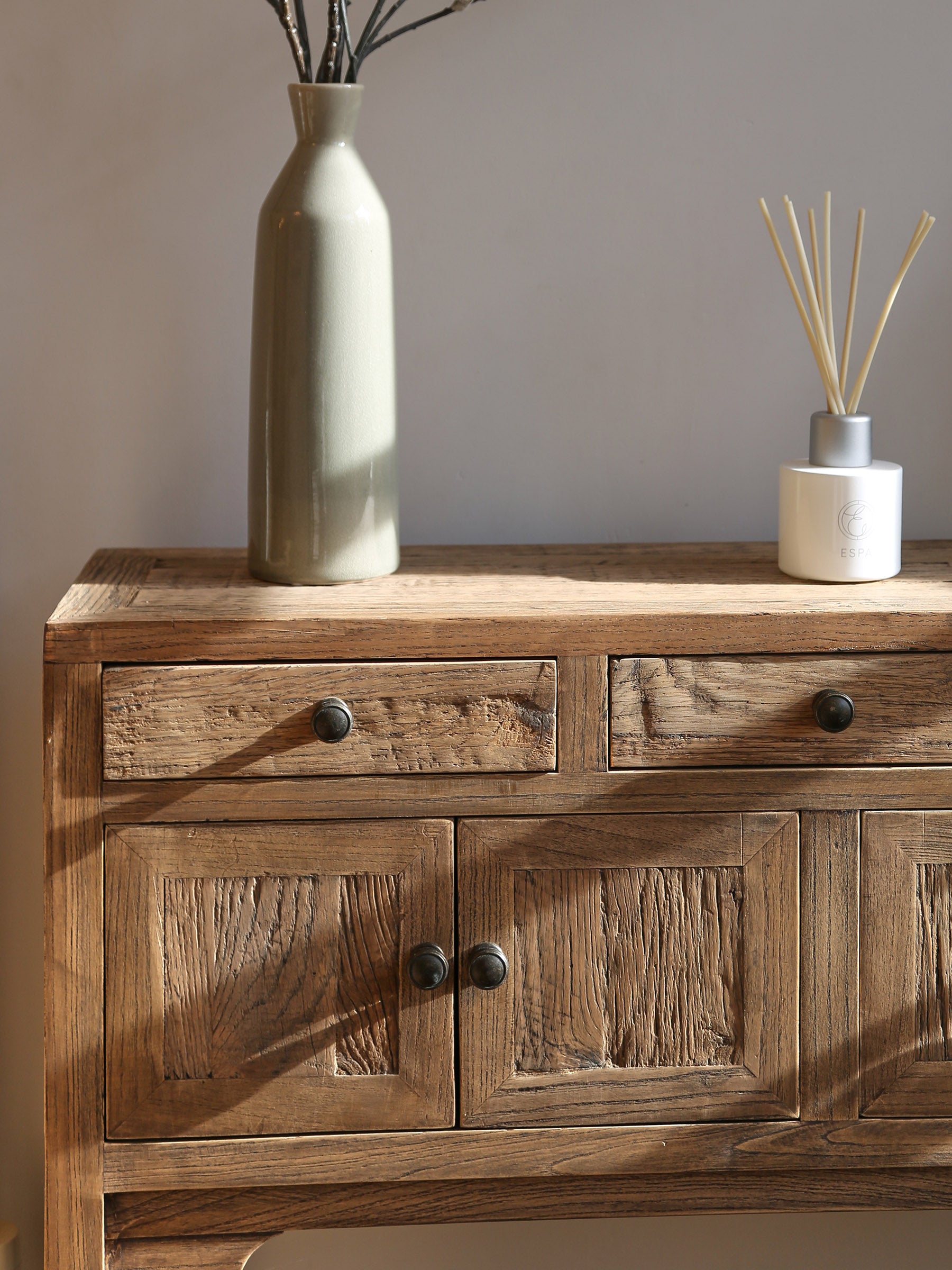 Reclaimed Textured Console Table - Natural Oak - Pre Order - Available From June