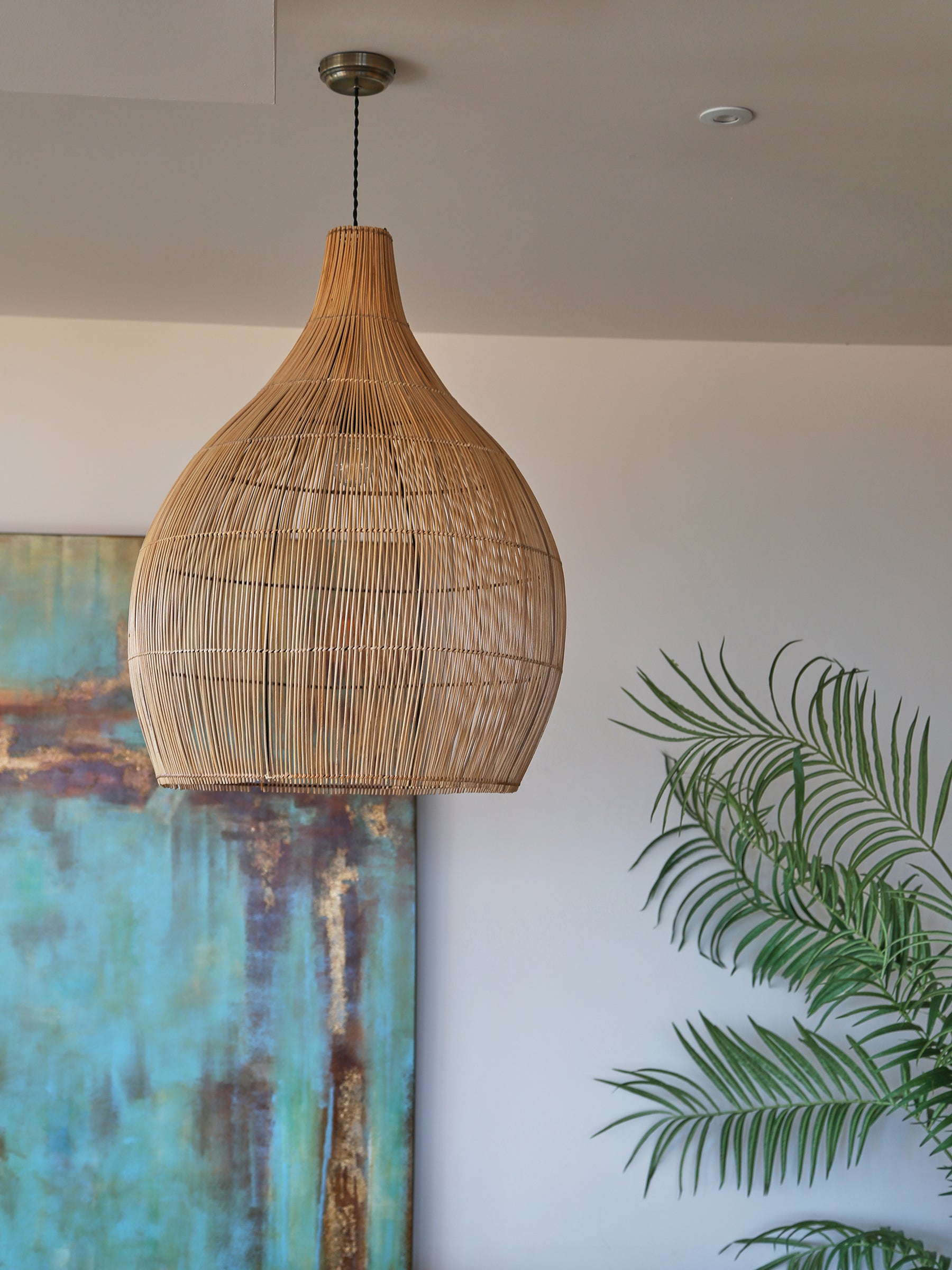 Oversized Hive Rattan Shade