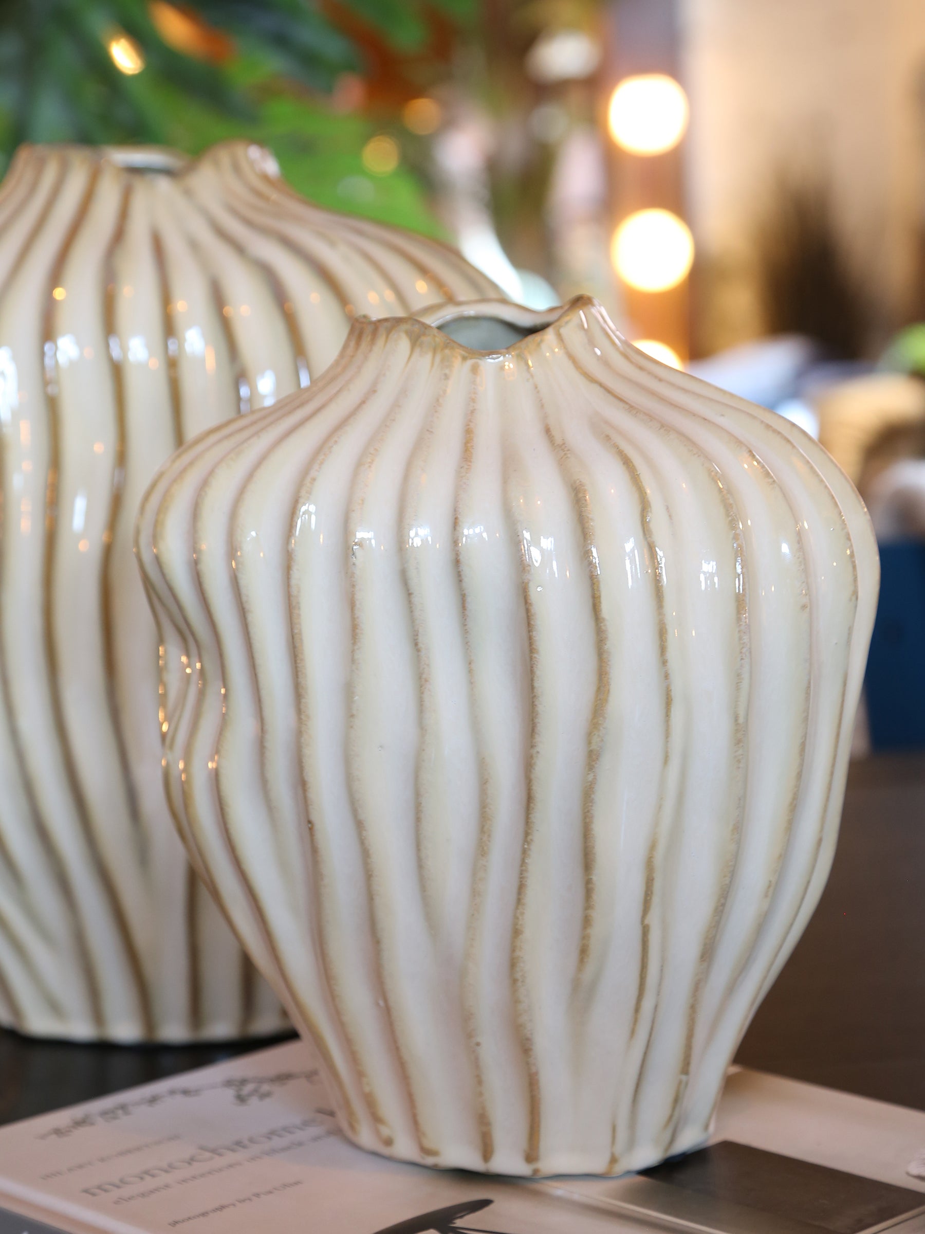 Vechhia Vase - Textured Brown Tones - 2 Sizes Available