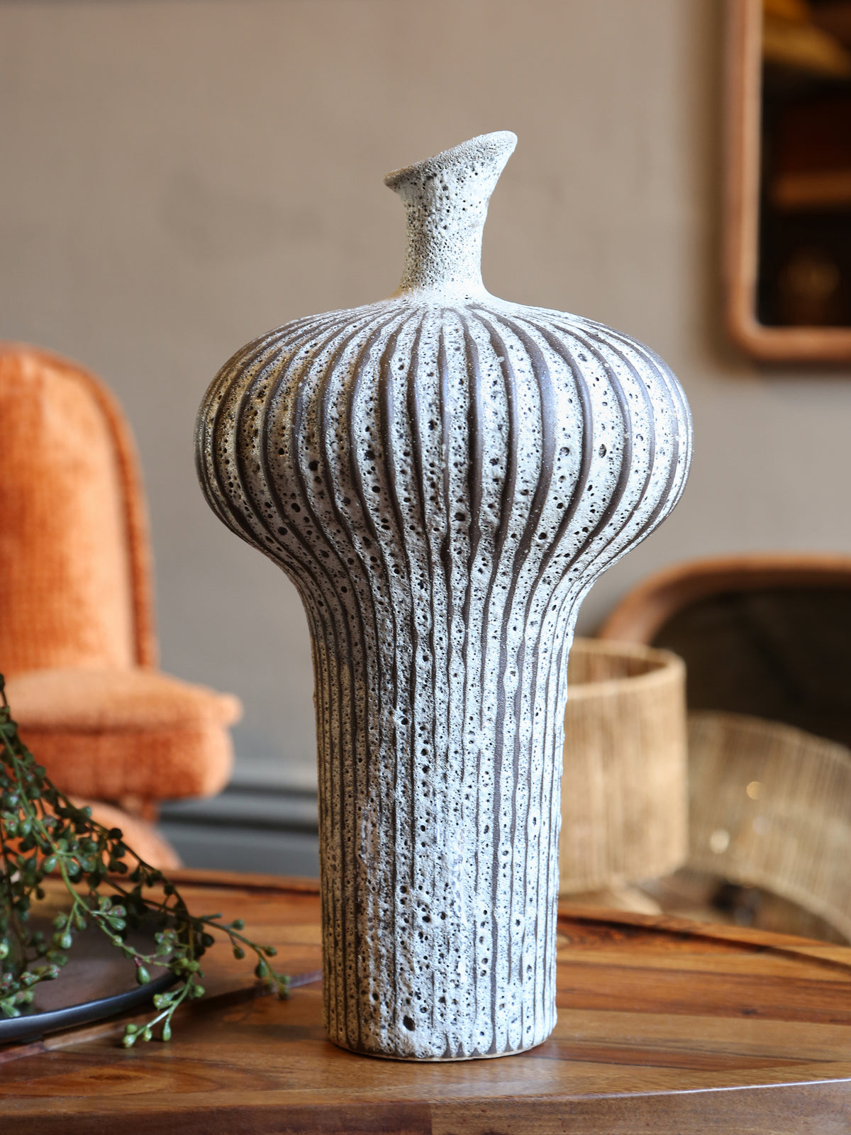 Nevano Tall Ceramic Matte Vase - Dark Brown - 2 Sizes Available