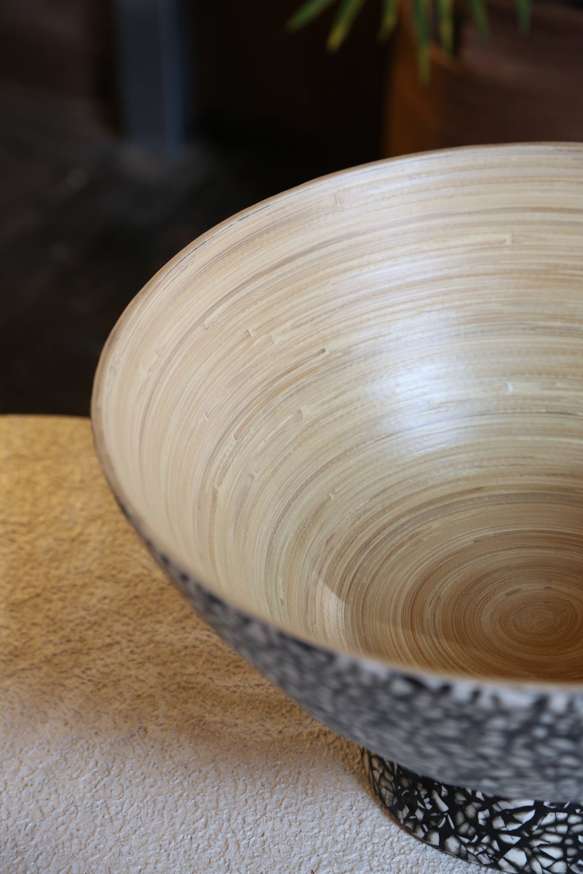 Gracio Bamboo Decorative Bowl - Speckled Pattern - 2 Sizes Available