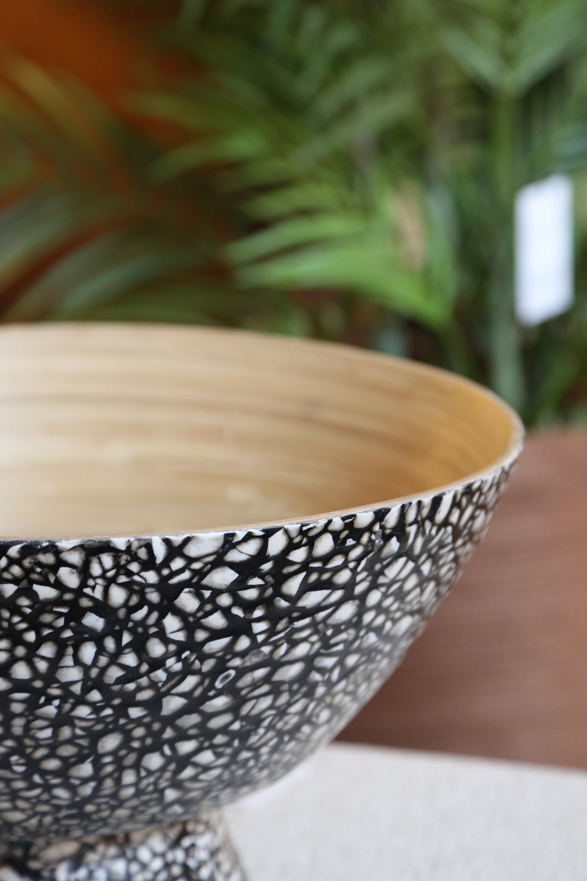 Gracio Bamboo Decorative Bowl - Speckled Pattern - 2 Sizes Available