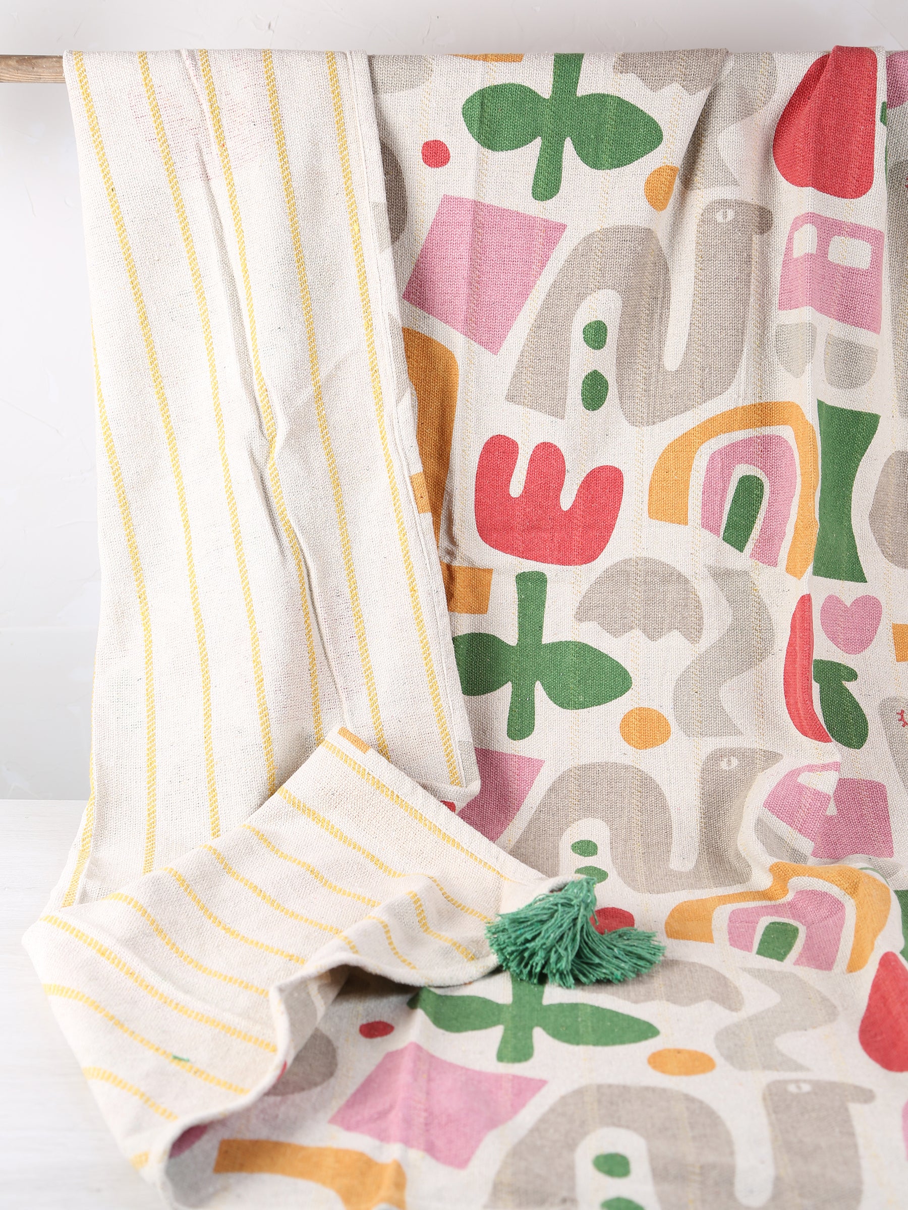 Filur Throw - Recycled Cotton - Organic Pink Tones