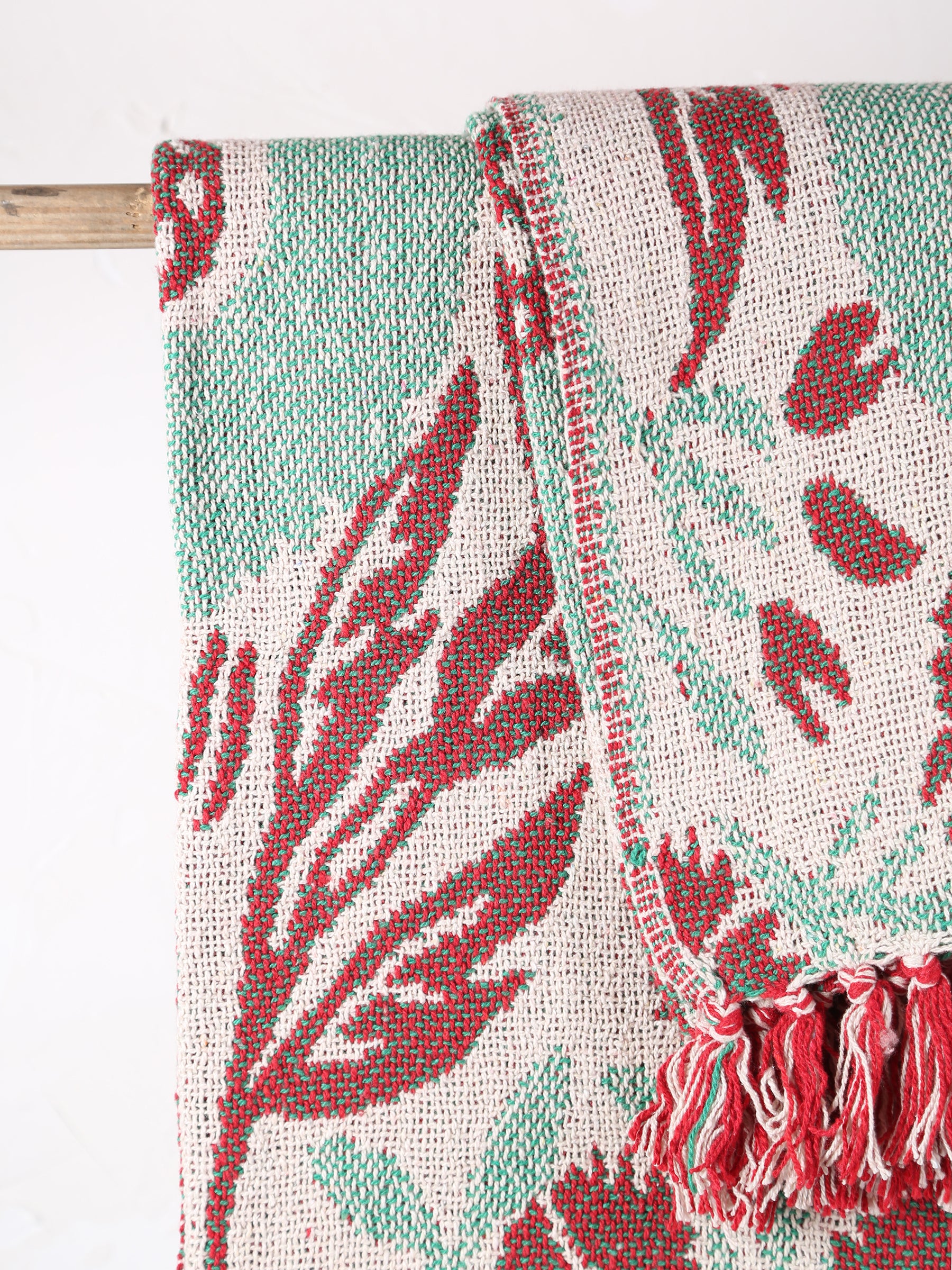 Rora Throw - Patterned - Recycled Cotton - Woven Botanicals