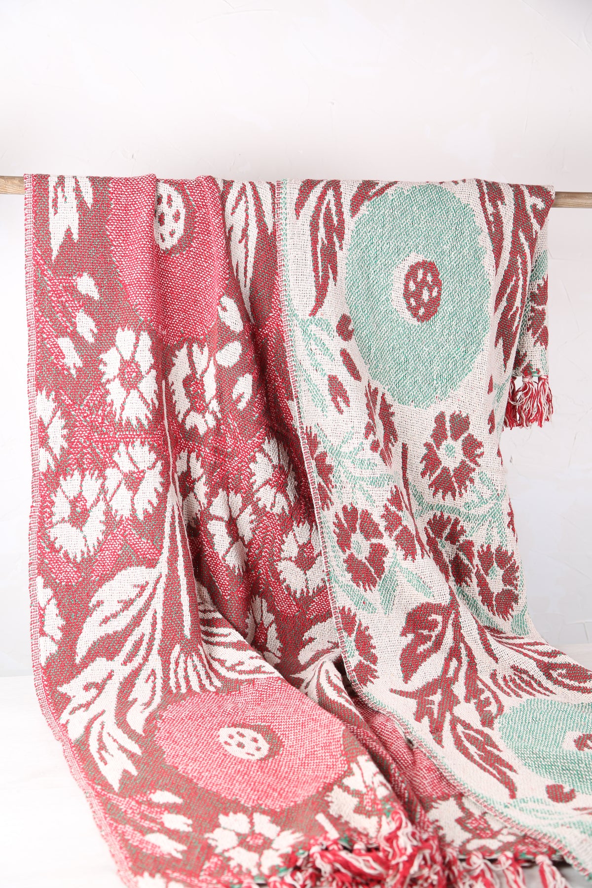 Rora Throw - Patterned - Recycled Cotton - Woven Botanicals
