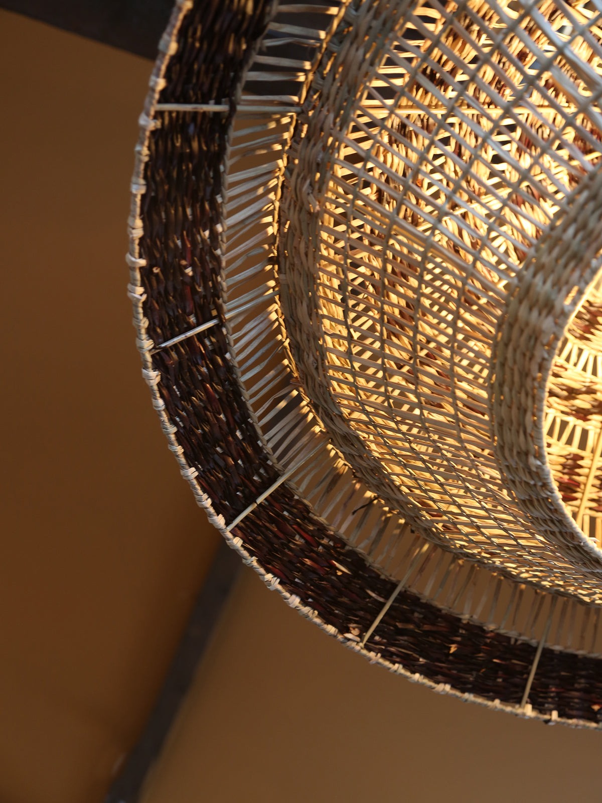 Owana Hanging lamp - Seagrass Woven Brown Accents- 80x30 cm