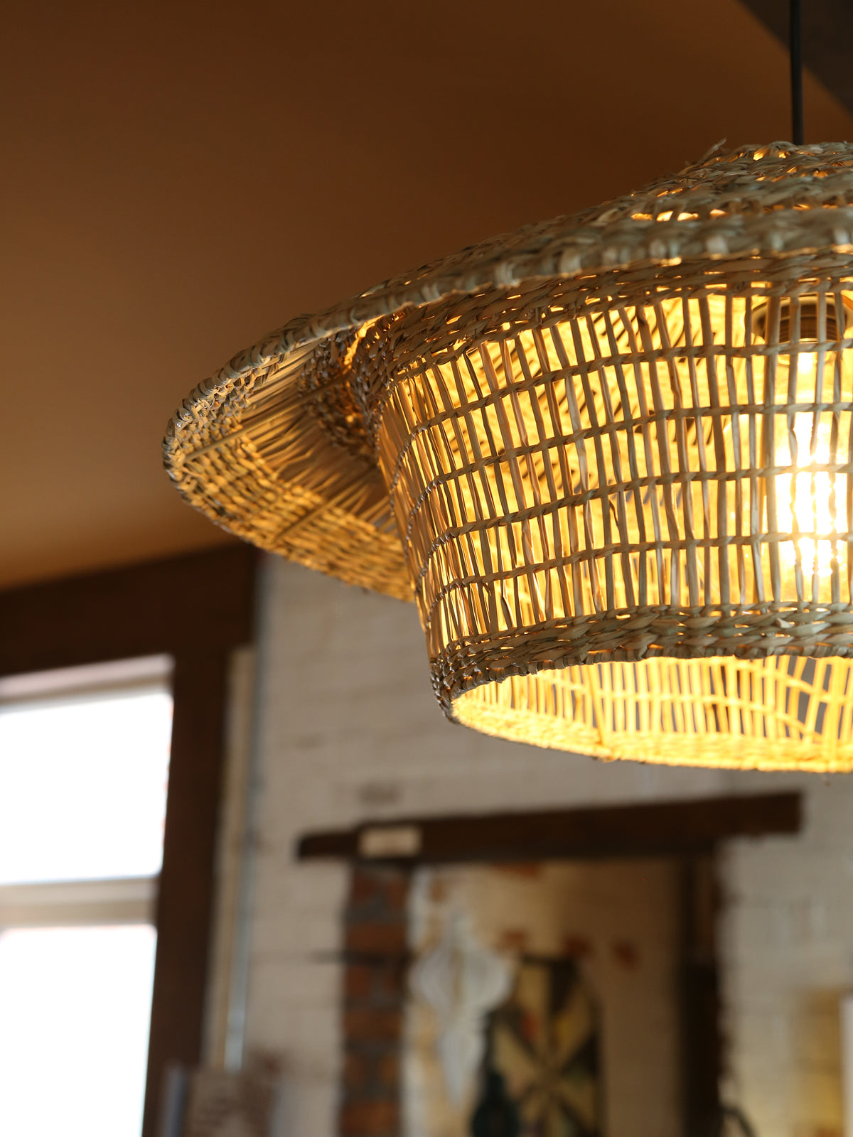 Owana Hanging lamp - Seagrass natural - 64x26 cm