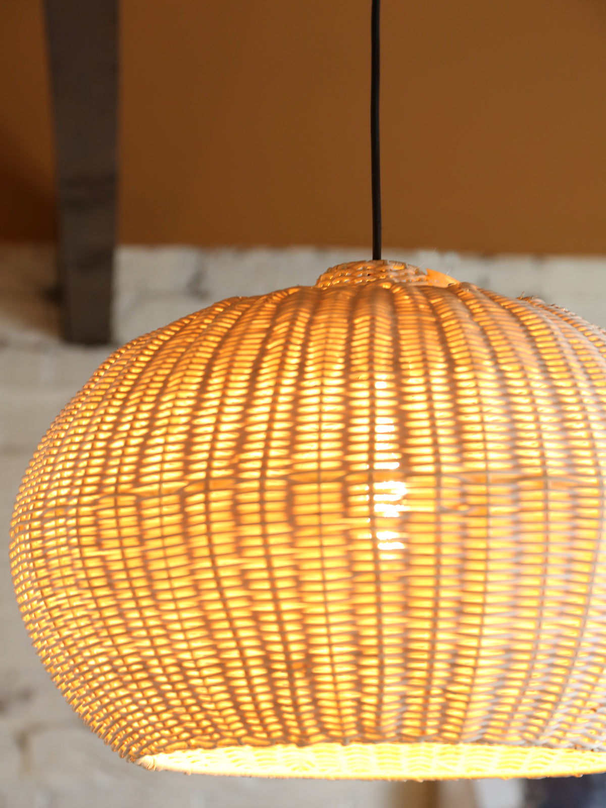 Melzor Hanging lamp - Rattan, natural - 45x32cm